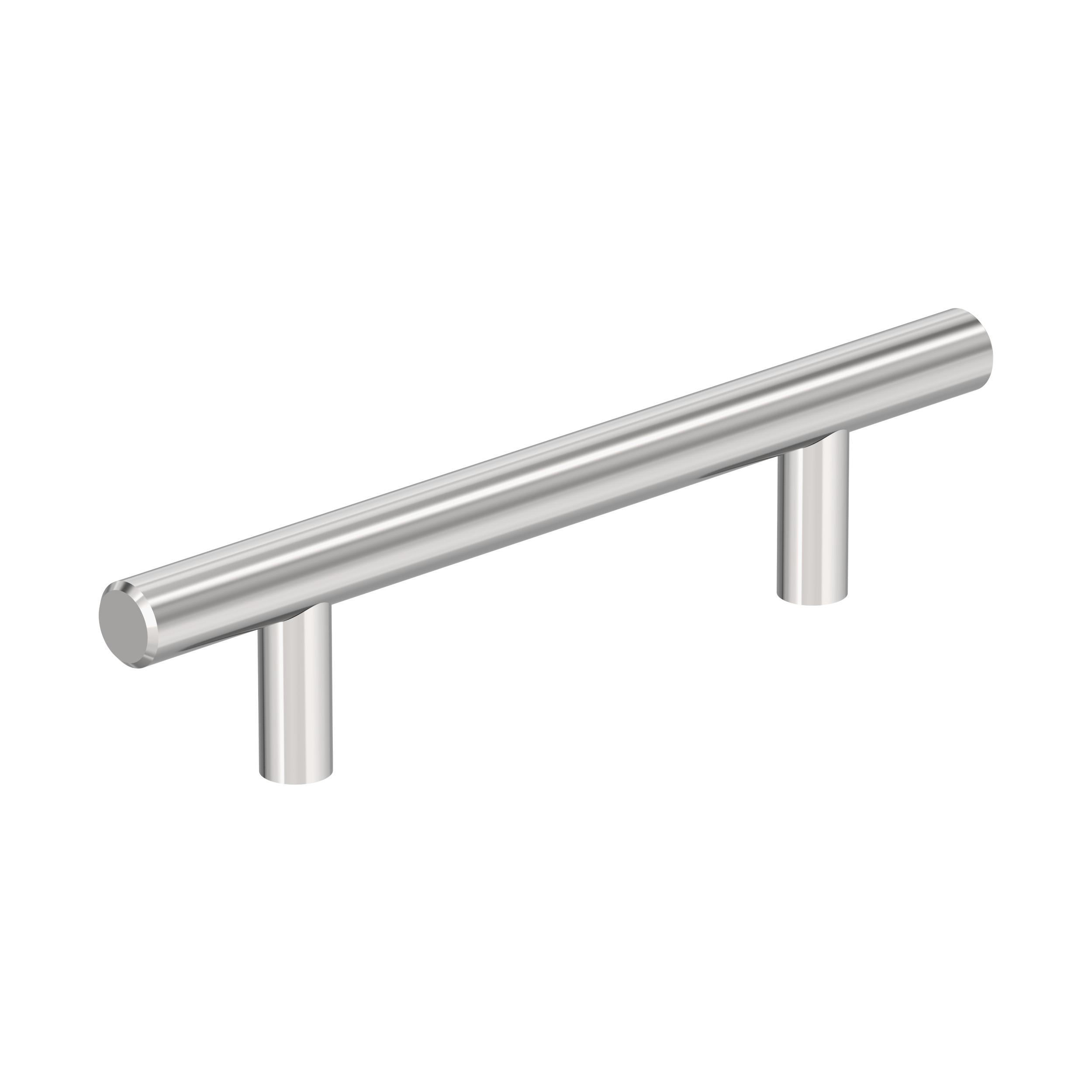 Bar Pulls Hollow 3-3/4 inch (96mm) Center-to-Center Polished Chrome Cabinet Pull
