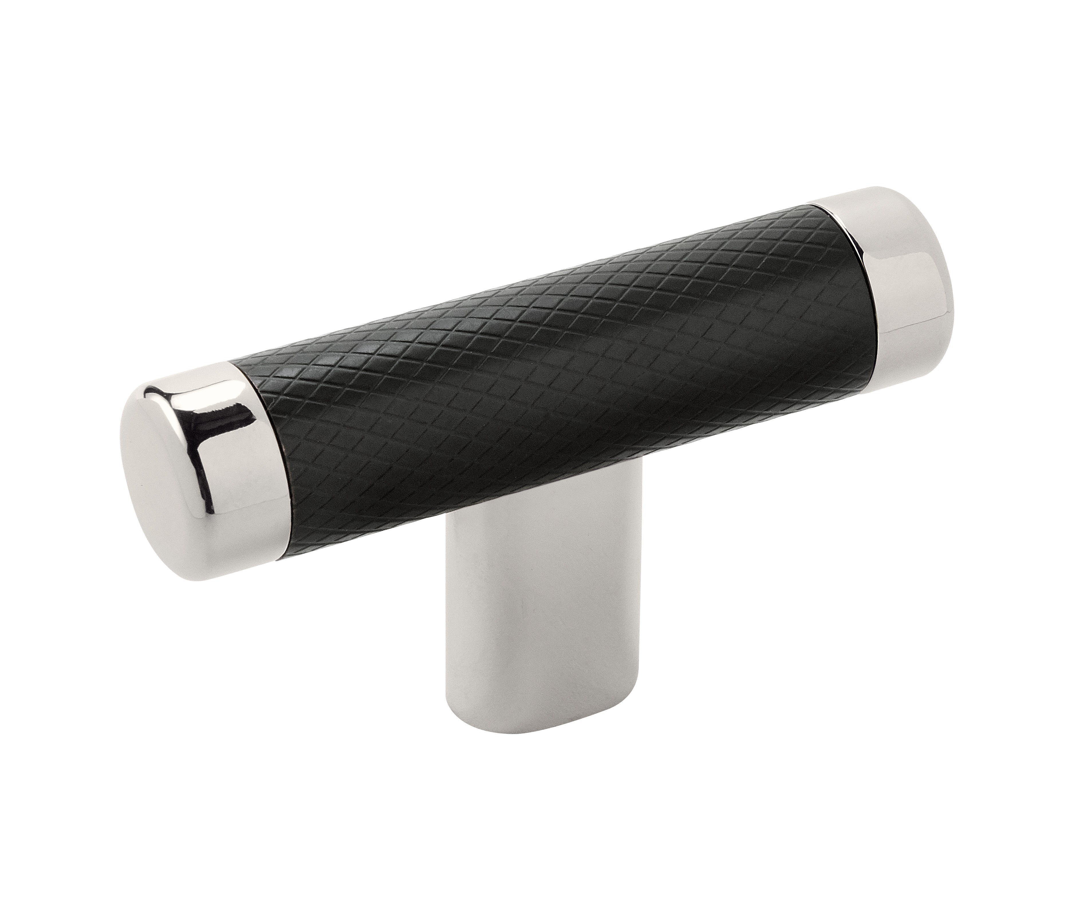 Esquire 2-5/8 inch (67mm) Length Polished Nickel/Black Bronze Cabinet Knob