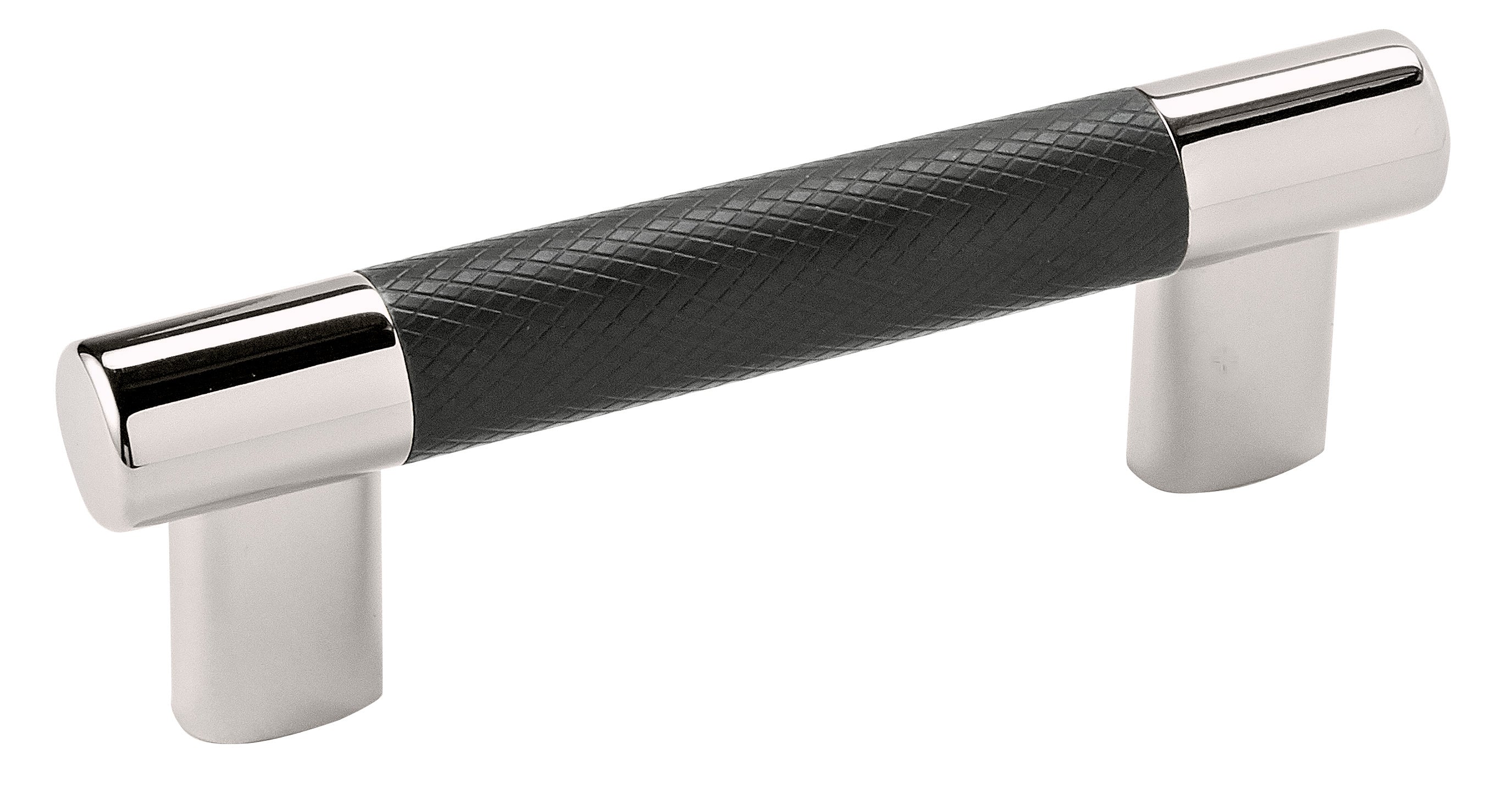Esquire 3 inch or 3-3/4 inch (76mm or 96mm) Center-to-Center Polished Nickel/Black Bronze Cabinet Pull