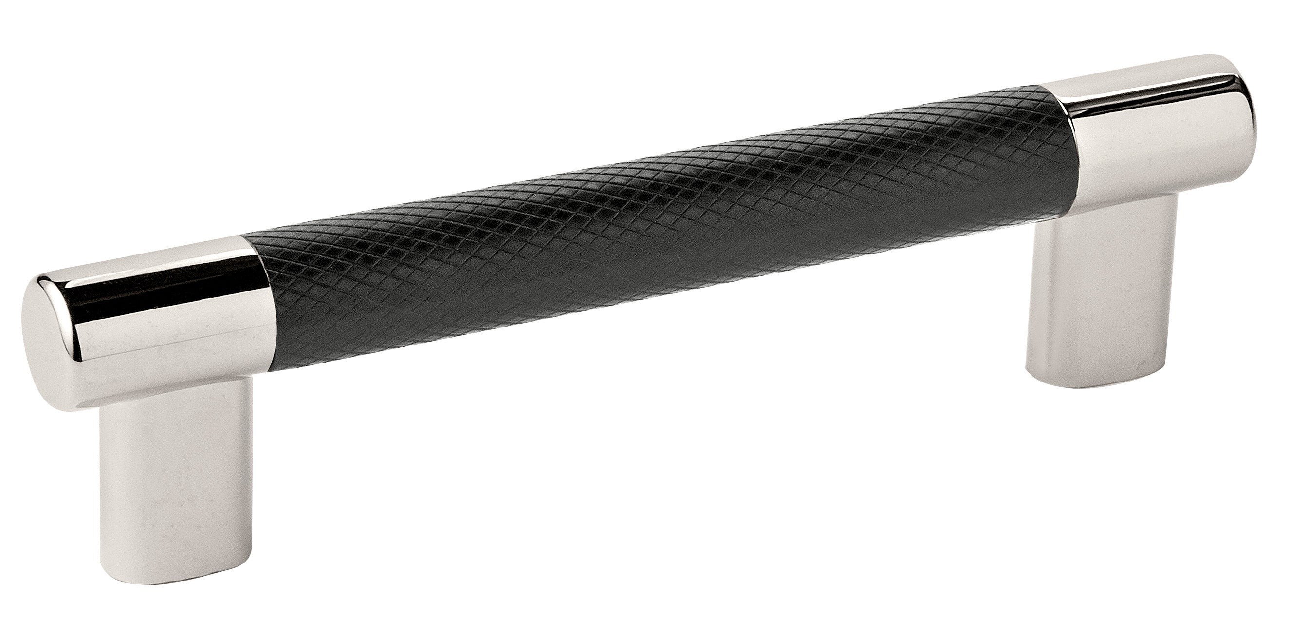 Esquire 5-1/16 inch (128mm) Center-to-Center Polished Nickel/Black Bronze Cabinet Pull