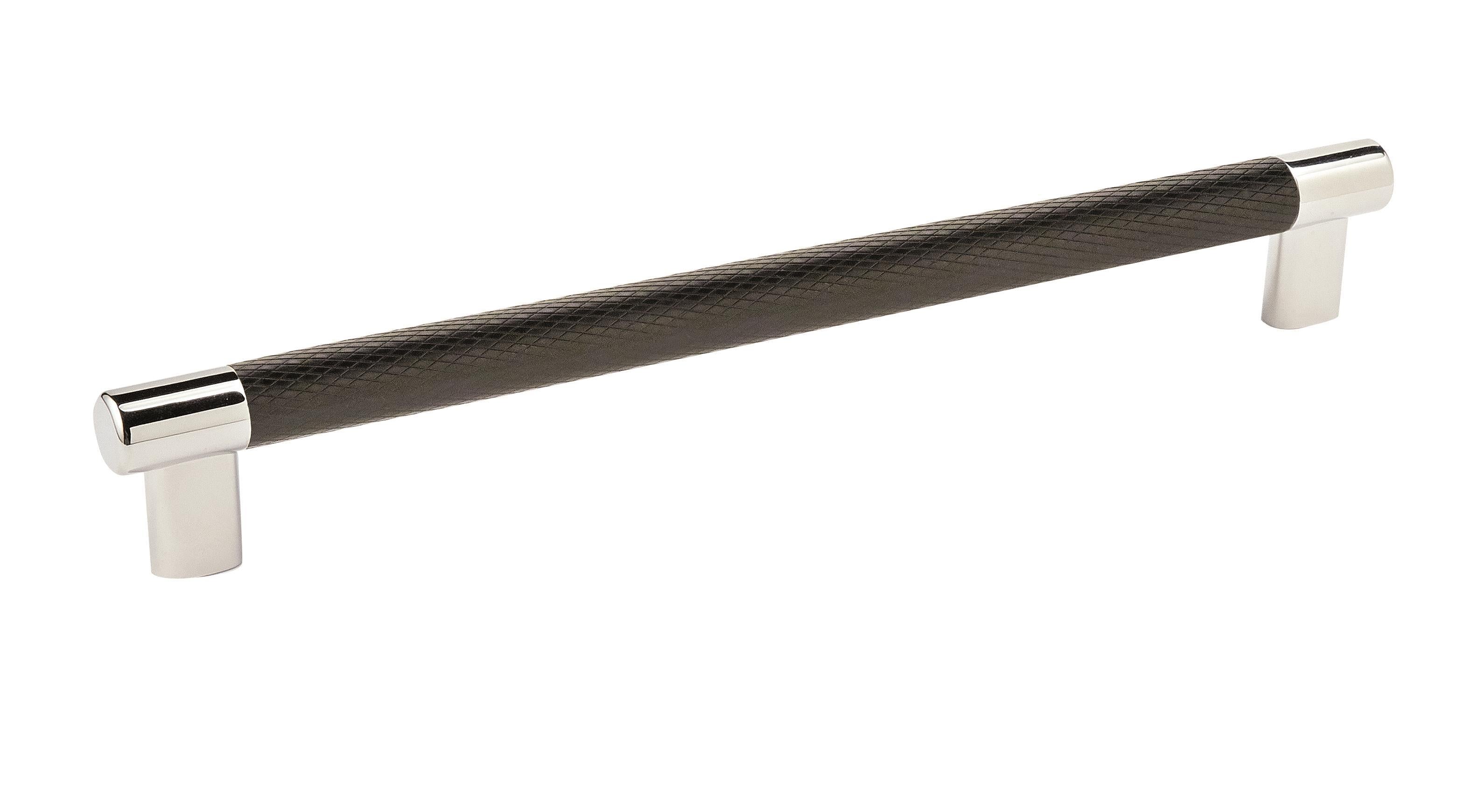 Esquire 10-1/16 inch (256mm) Center-to-Center Polished Nickel/Black Bronze Cabinet Pull