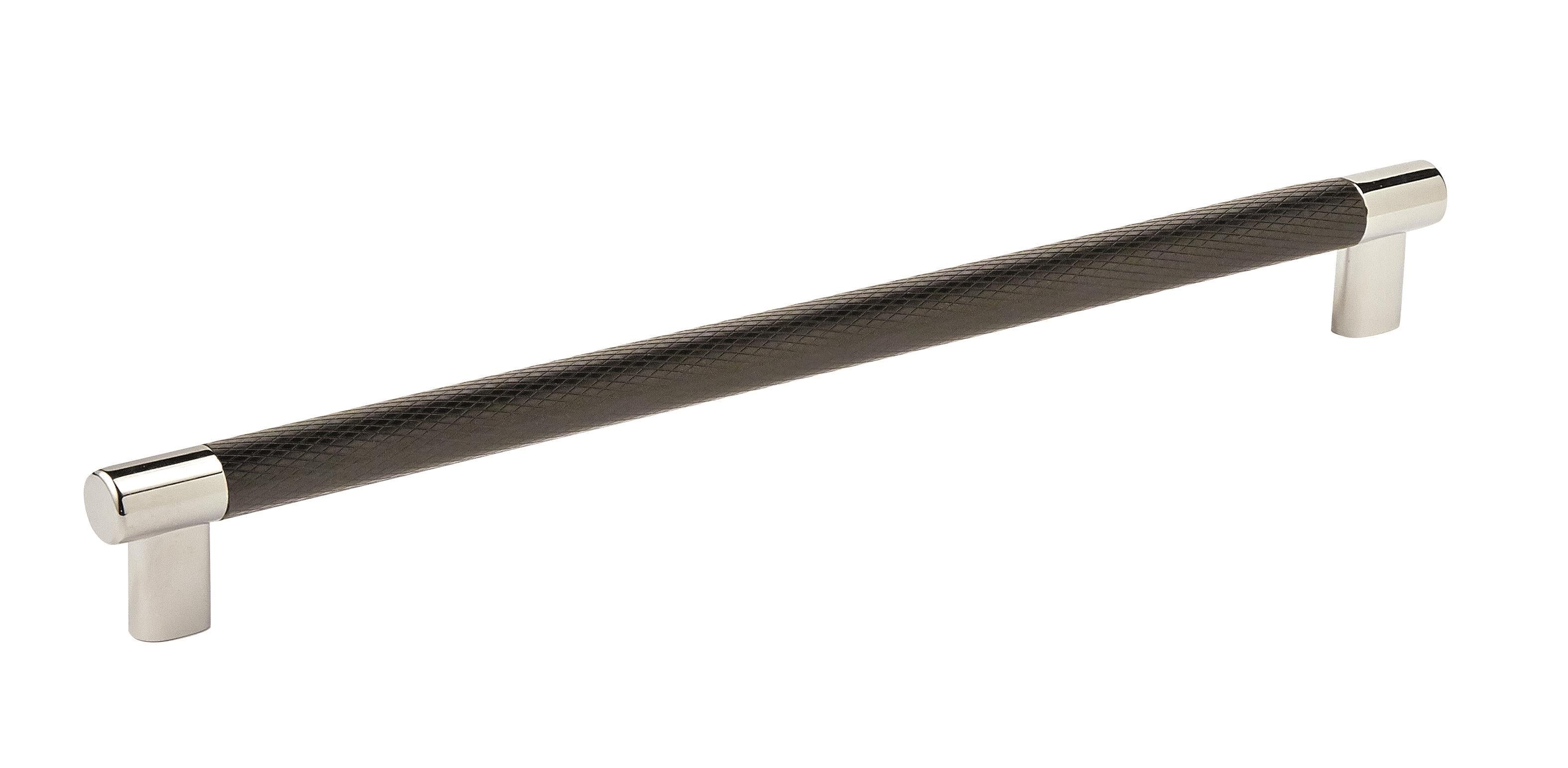 Esquire 12-5/8 inch (320mm) Center-to-Center Polished Nickel/Black Bronze Cabinet Pull