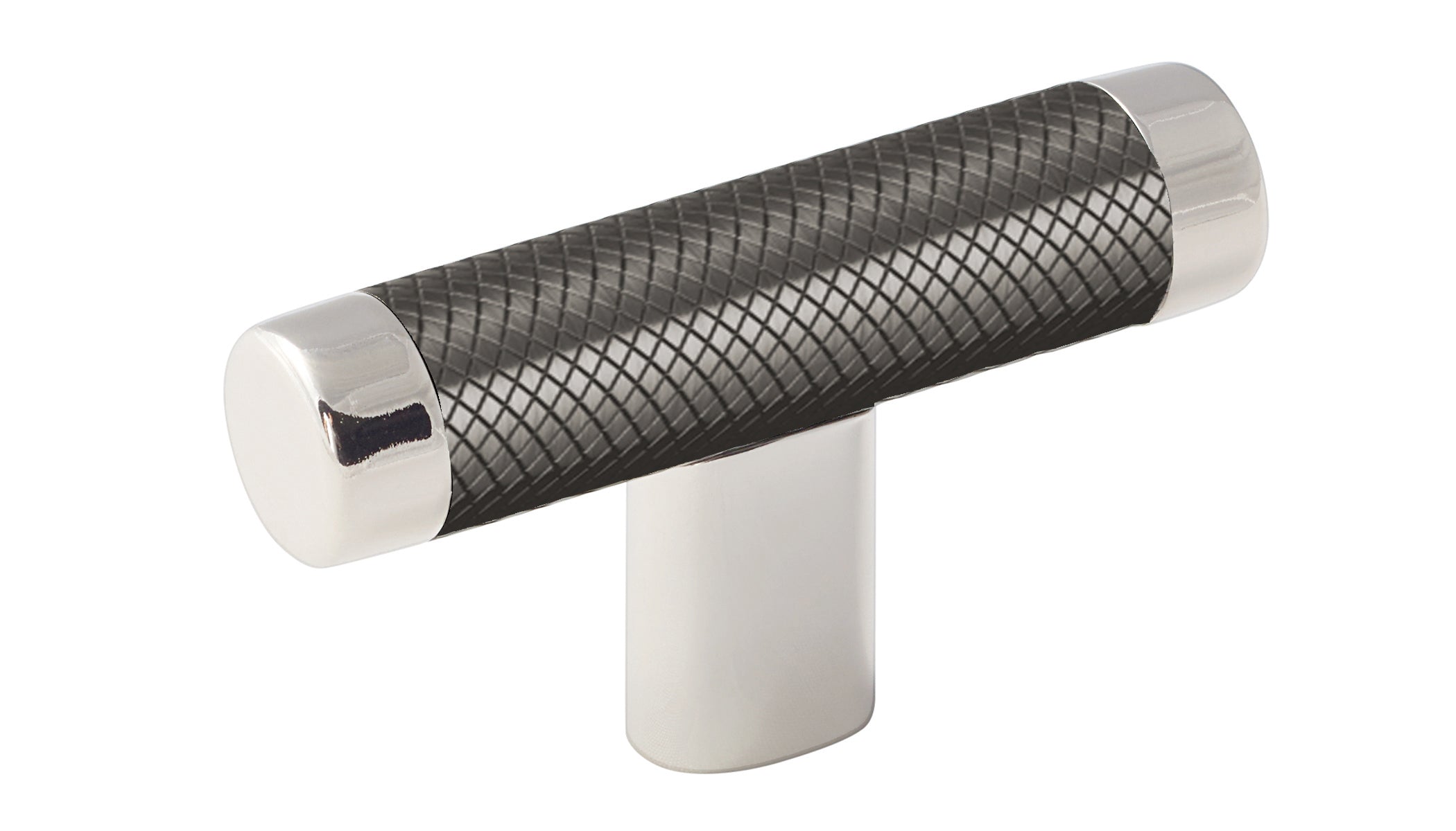 Esquire 2-5/8 inch (67mm) Length Polished Nickel/Gunmetal Cabinet Knob