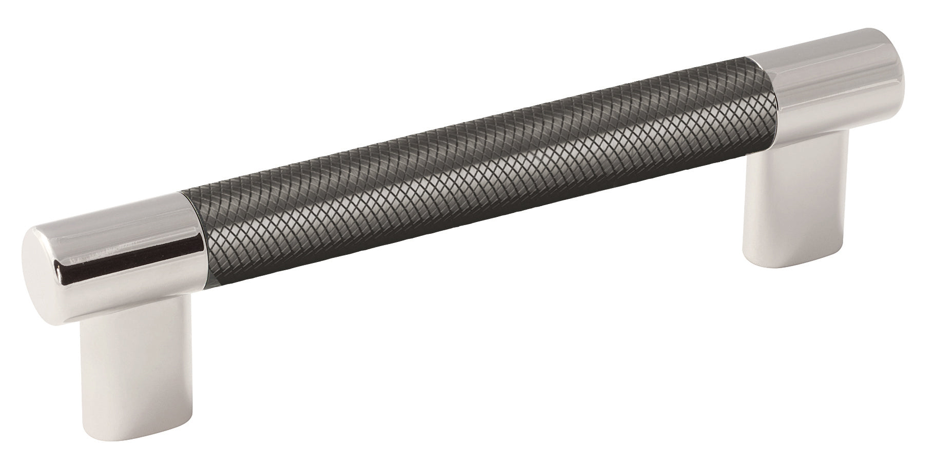 Esquire 5-1/16 inch (128mm) Center-to-Center Polished Nickel/Gunmetal Cabinet Pull