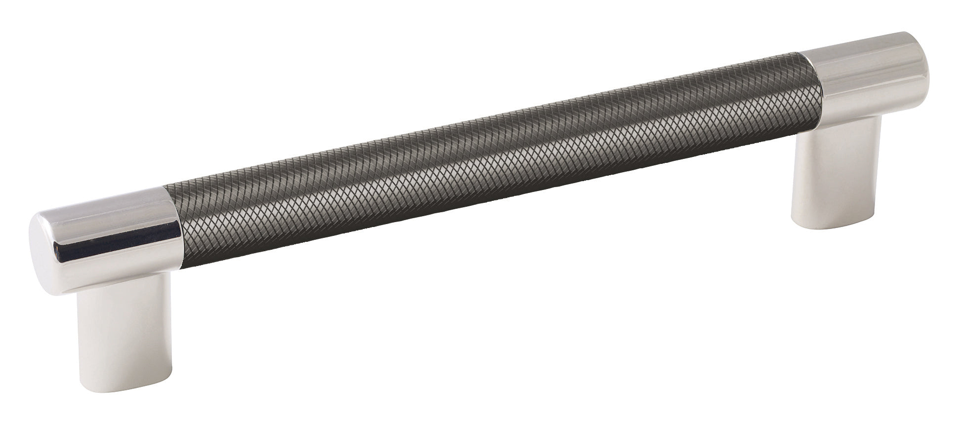 Esquire 6-5/16 inch (160mm) Center-to-Center Polished Nickel/Gunmetal Cabinet Pull
