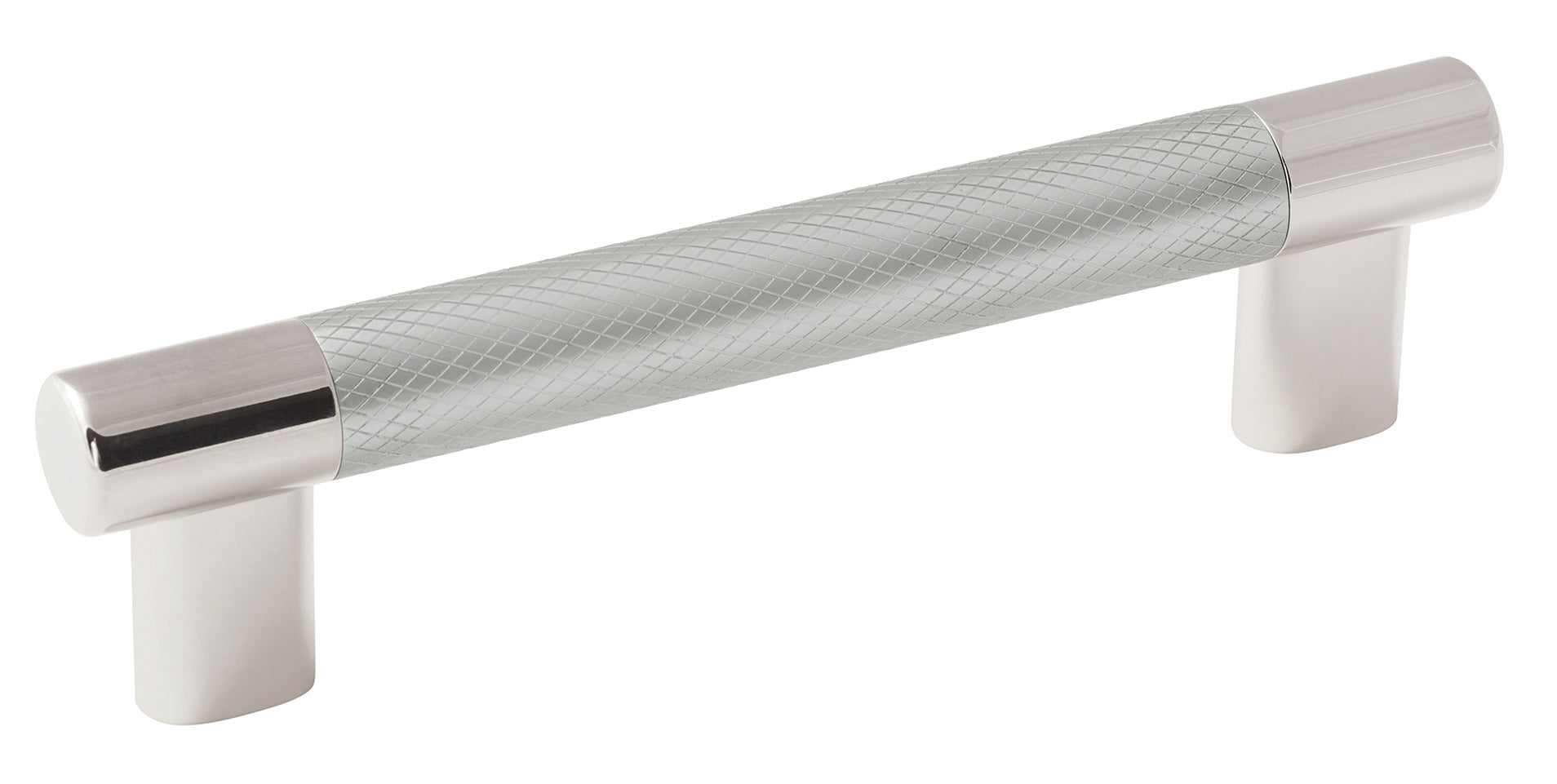 Esquire 5-1/16 inch (128mm) Center-to-Center Polished Nickel/Stainless Steel Cabinet Pull