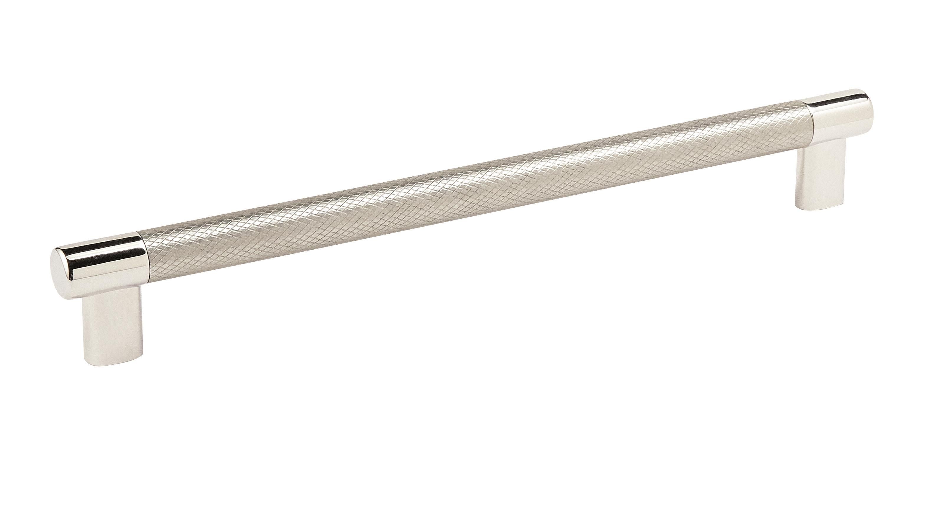 Esquire 10-1/16 inch (256mm) Center-to-Center Polished Nickel/Stainless Steel Cabinet Pull