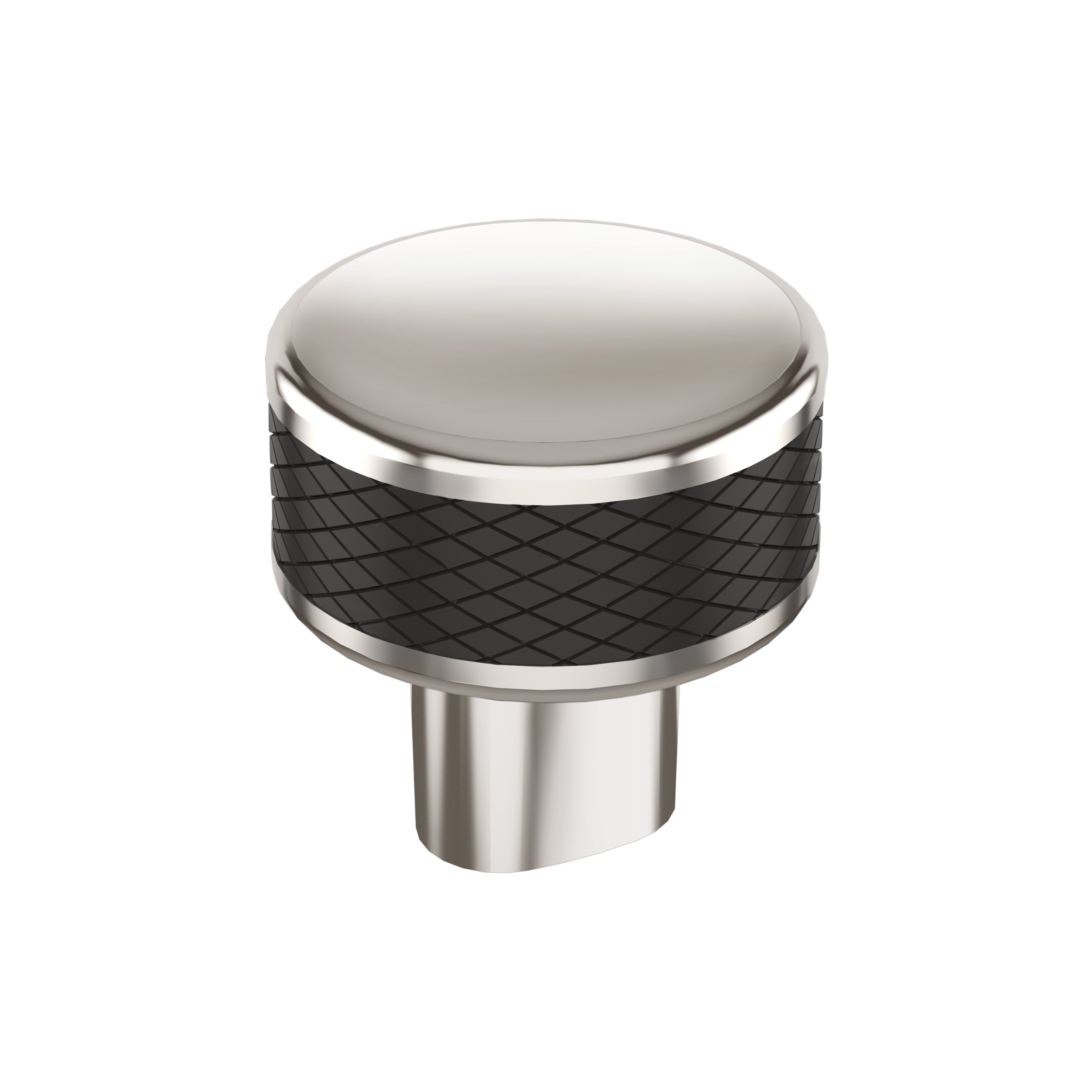Esquire 1-1/4 inch (32mm) Diameter Polished Nickel/Black Bronze Cabinet Knob