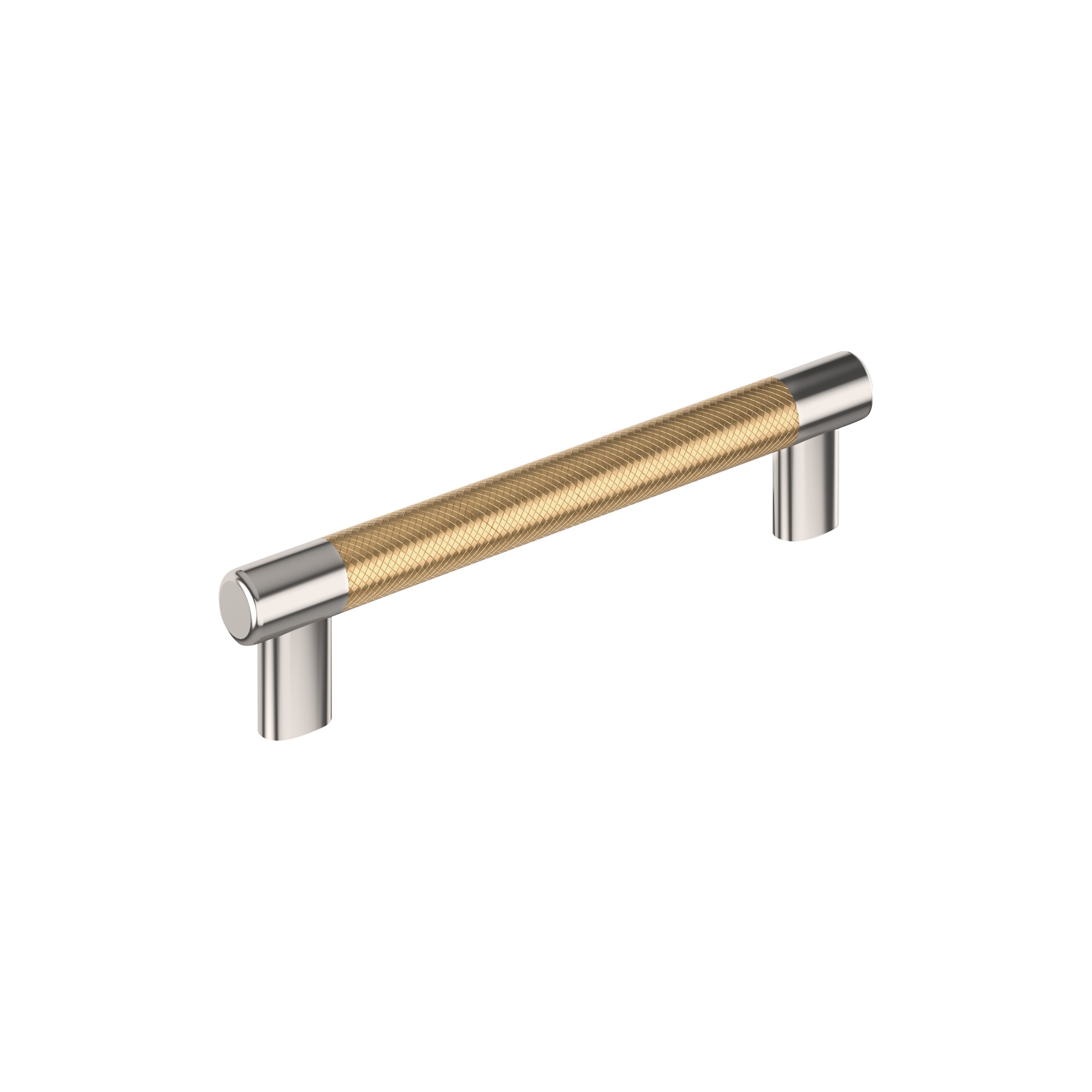 Esquire 6-5/16 inch (160mm) Center-to-Center Polished Nickel/Champagne Bronze Cabinet Pull