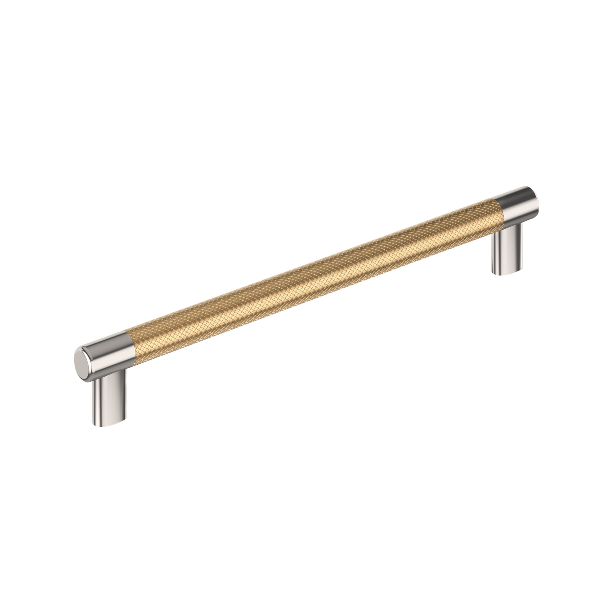 Esquire 10-1/16 inch (256mm) Center-to-Center Polished Nickel/Champagne Bronze Cabinet Pull
