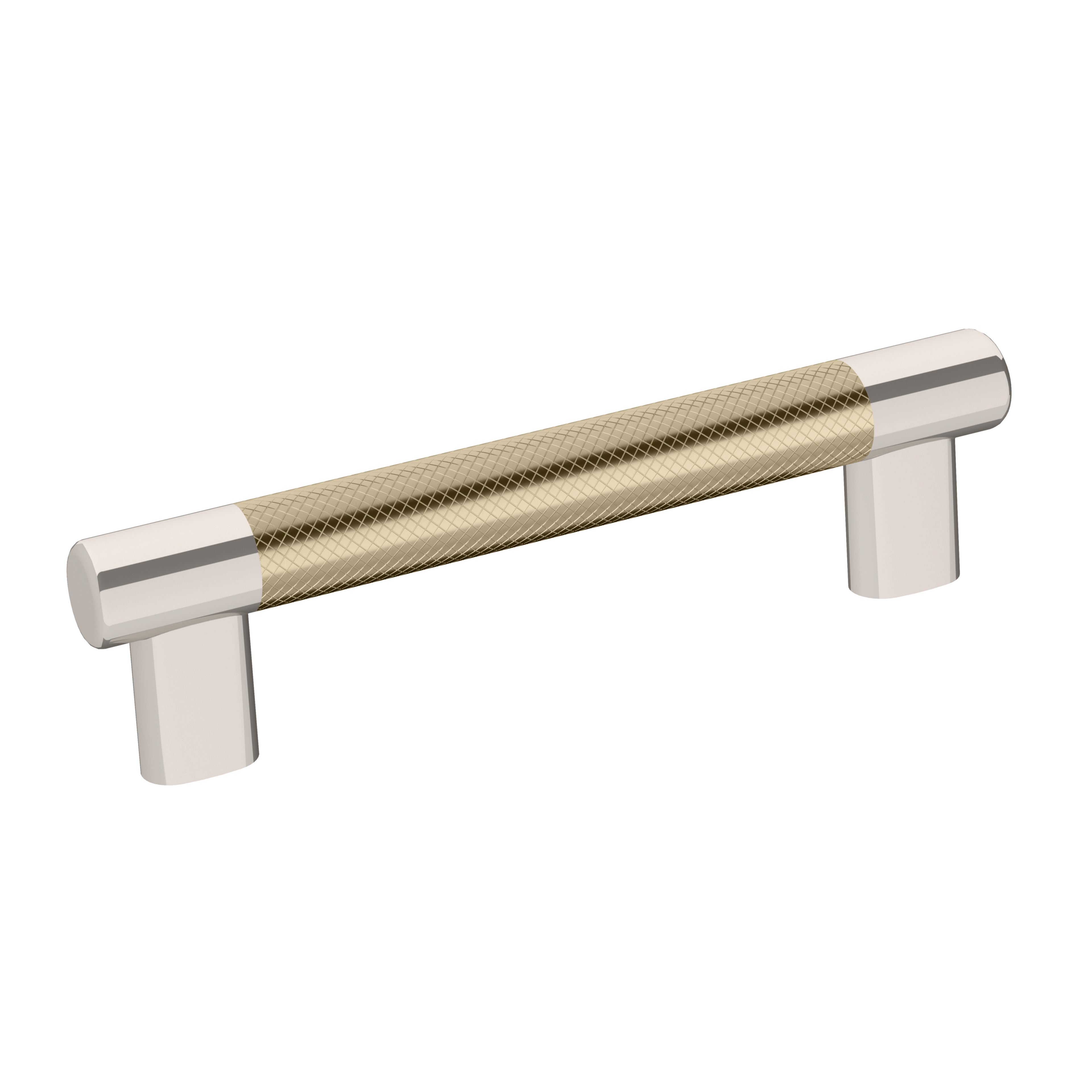 Esquire 5-1/16 inch (128mm) Center-to-Center Polished Nickel/Golden Champagne Cabinet Pull