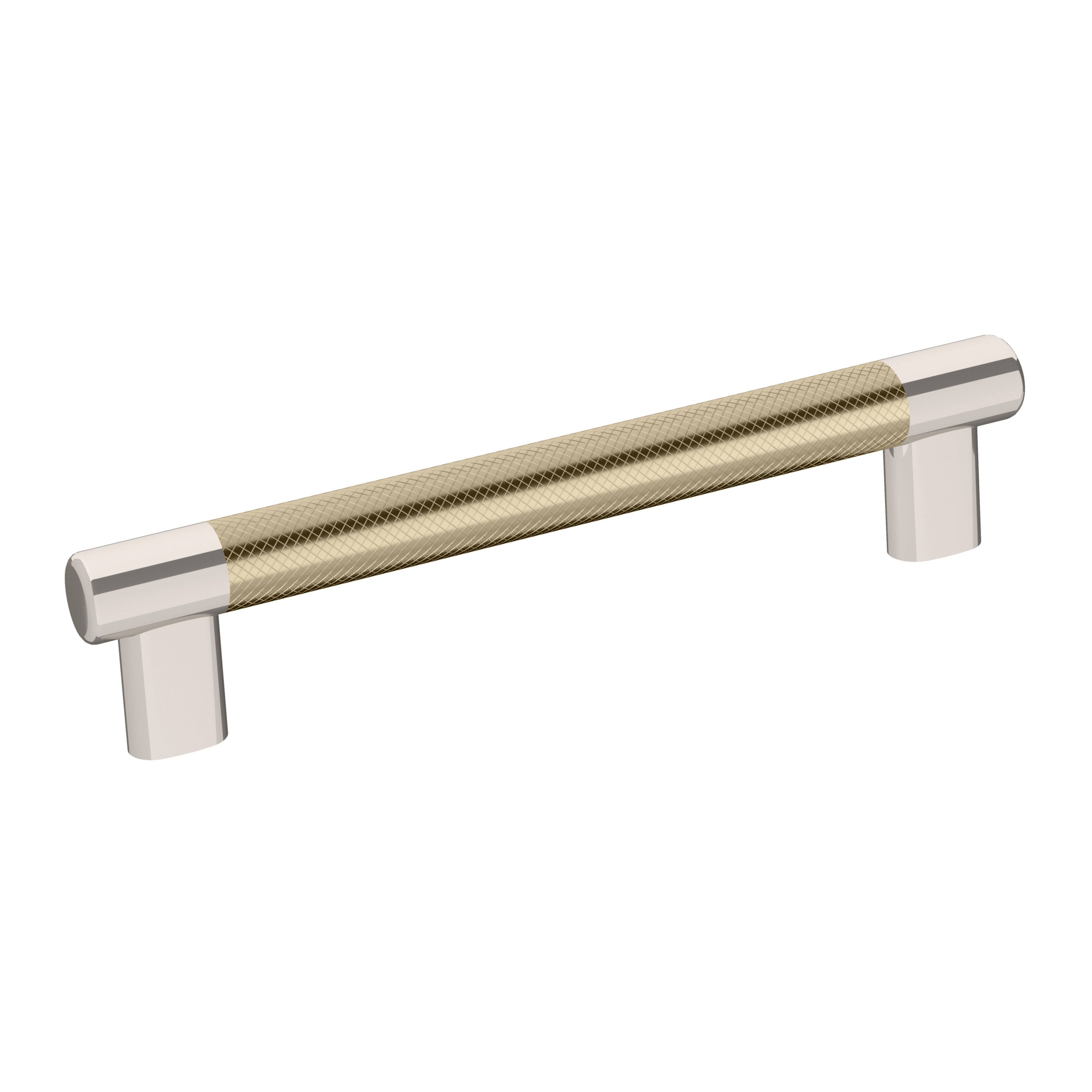 Esquire 6-5/16 inch (160mm) Center-to-Center Polished Nickel/Golden Champagne Cabinet Pull