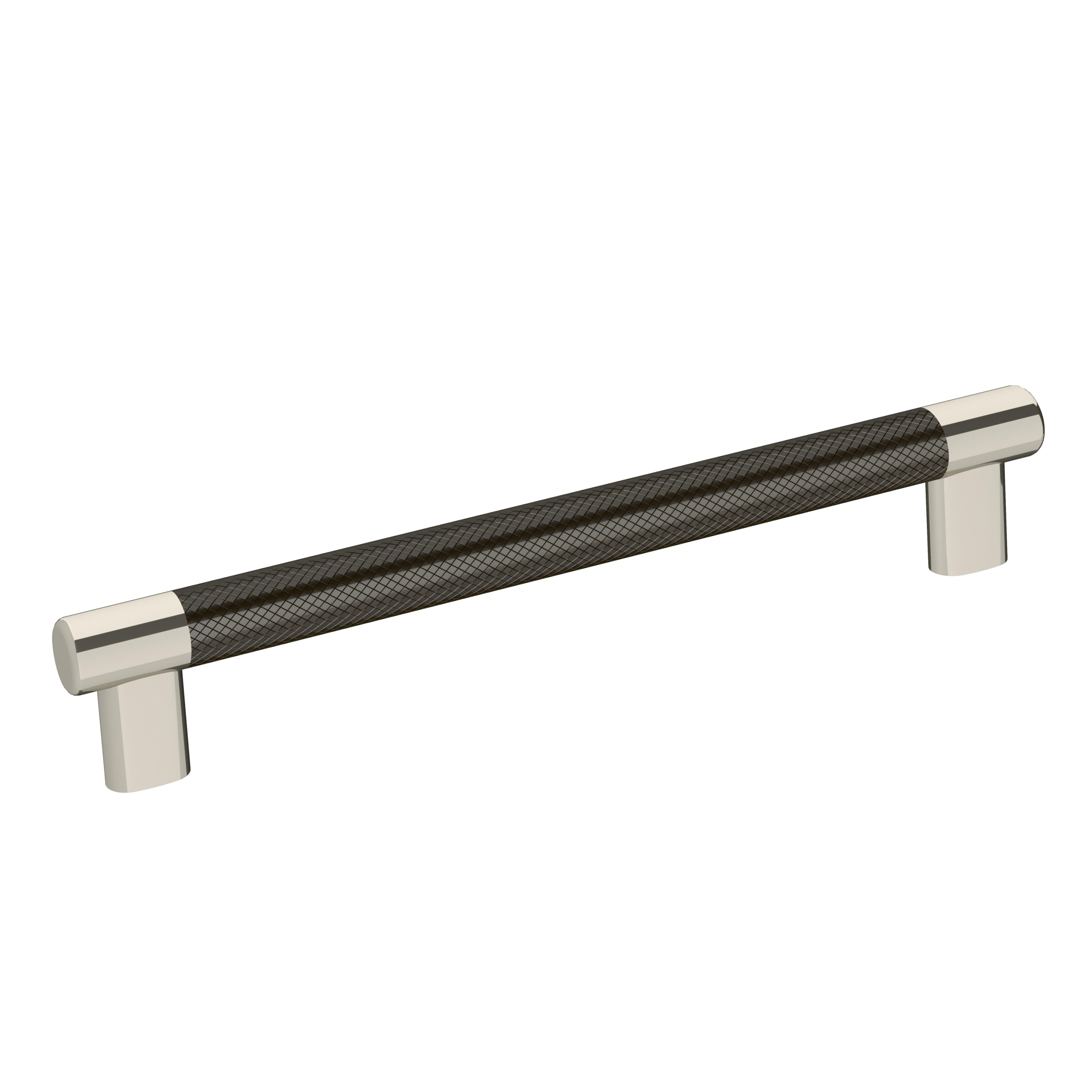 Esquire 8 inch (203mm) Center-to-Center Polished Nickel/Gunmetal Cabinet Pull