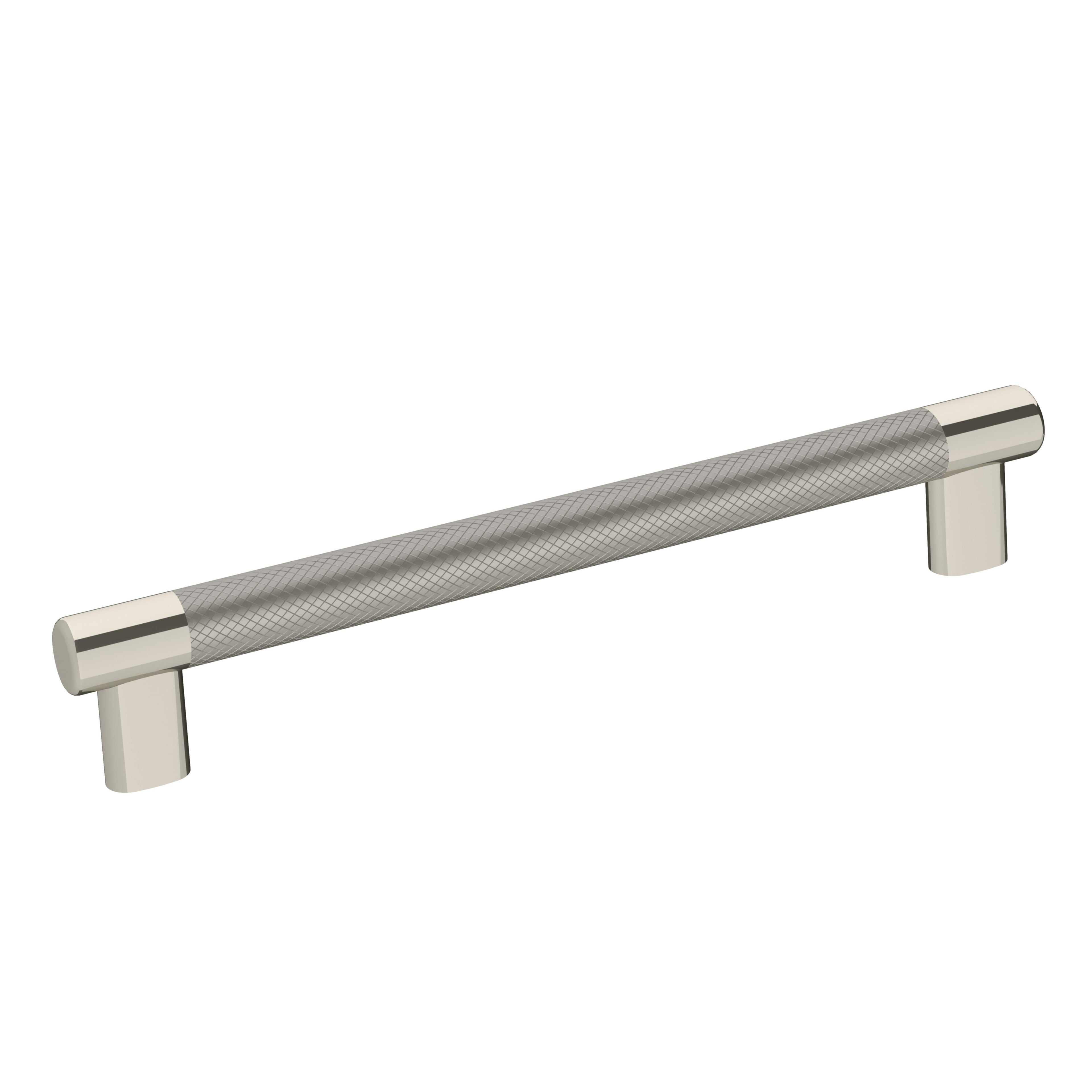 Esquire 8 inch (203mm) Center-to-Center Polished Nickel/Stainless Steel Cabinet Pull