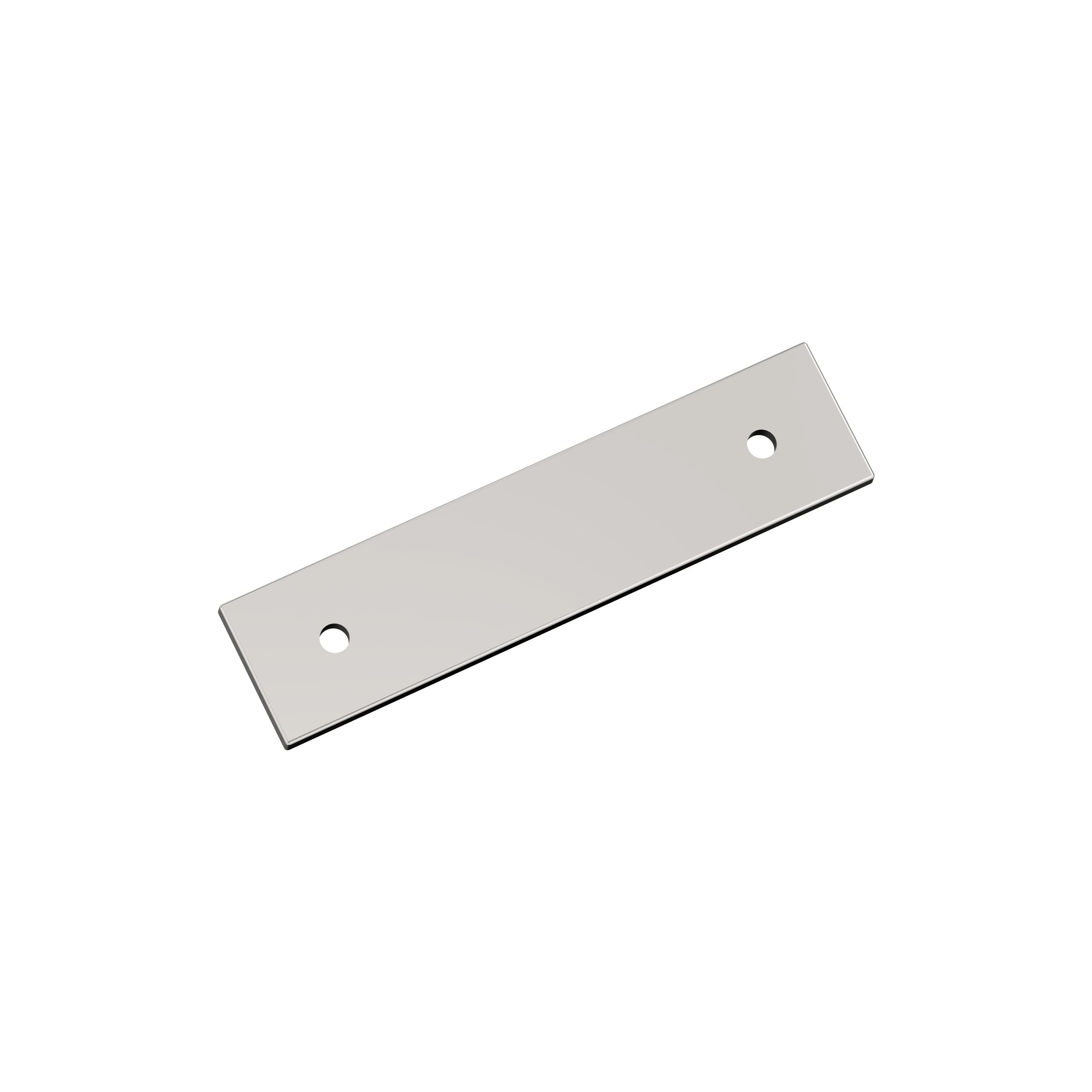 Ladera 3 inch (76mm) Center-to-Center Rectangle Polished Nickel Cabinet Pull Backplate