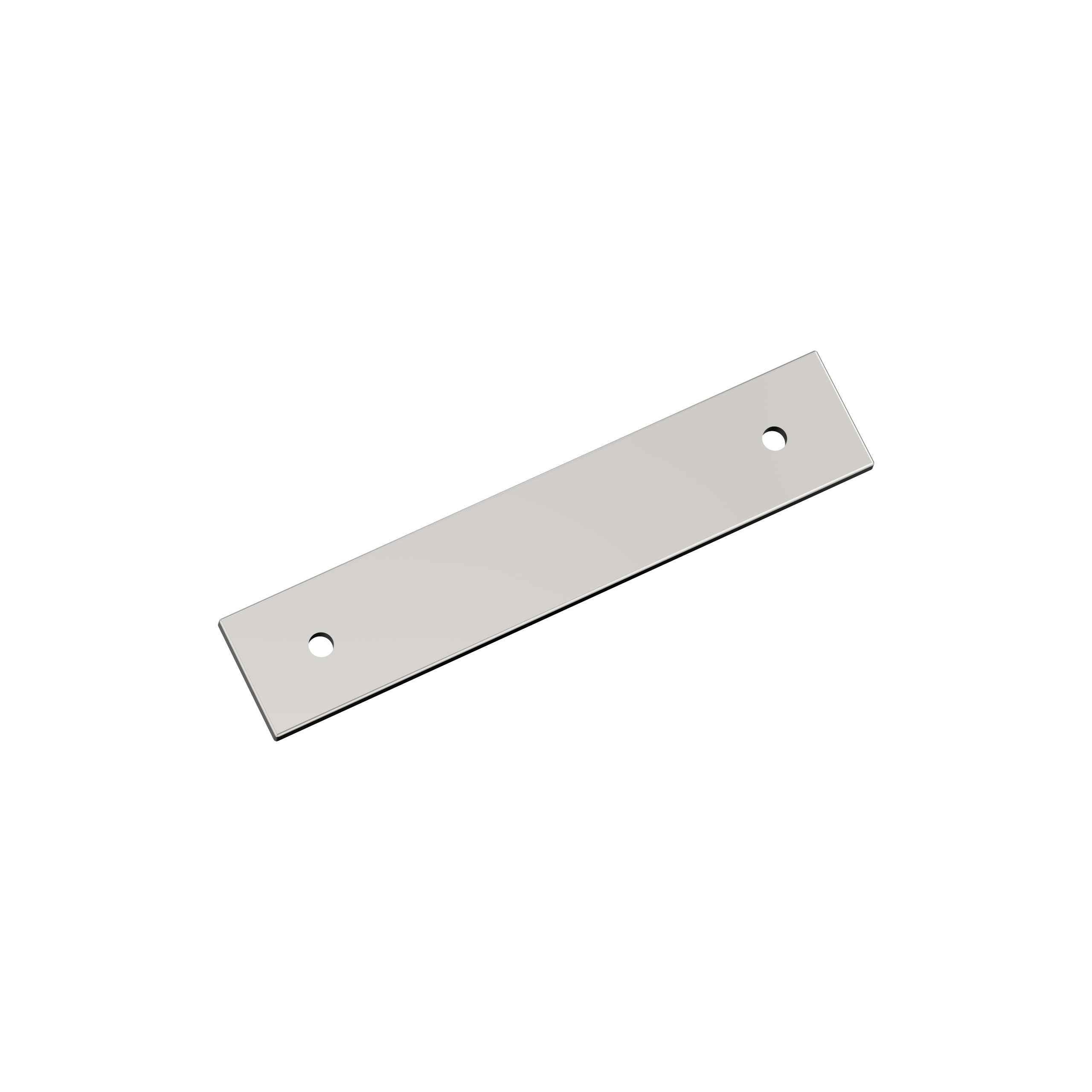 Ladera 3-3/4 inch (96mm) Center-to-Center Rectangle Polished Nickel Cabinet Pull Backplate