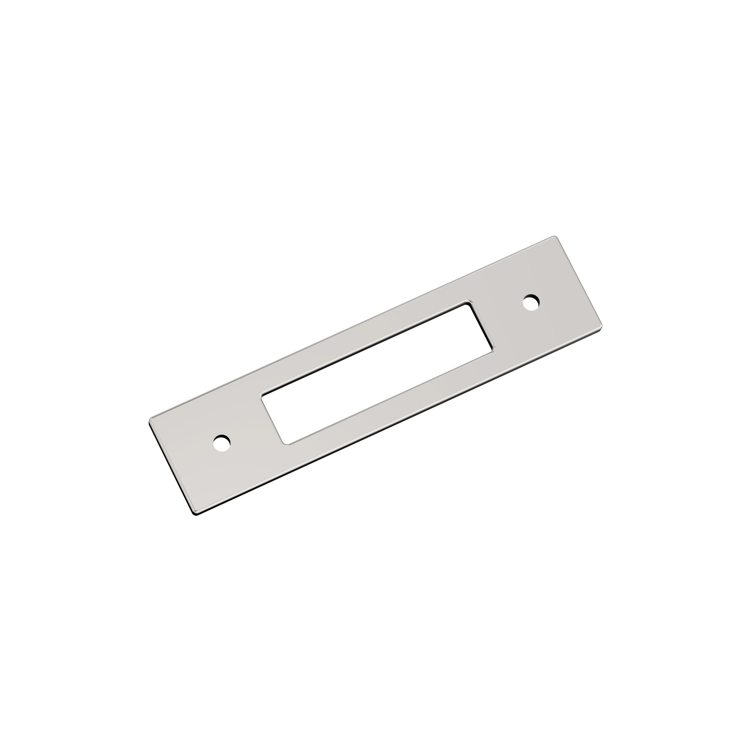 Medora 3-3/4 inch (96mm) Center-to-Center Rectangle Polished Nickel Cabinet Pull Backplate
