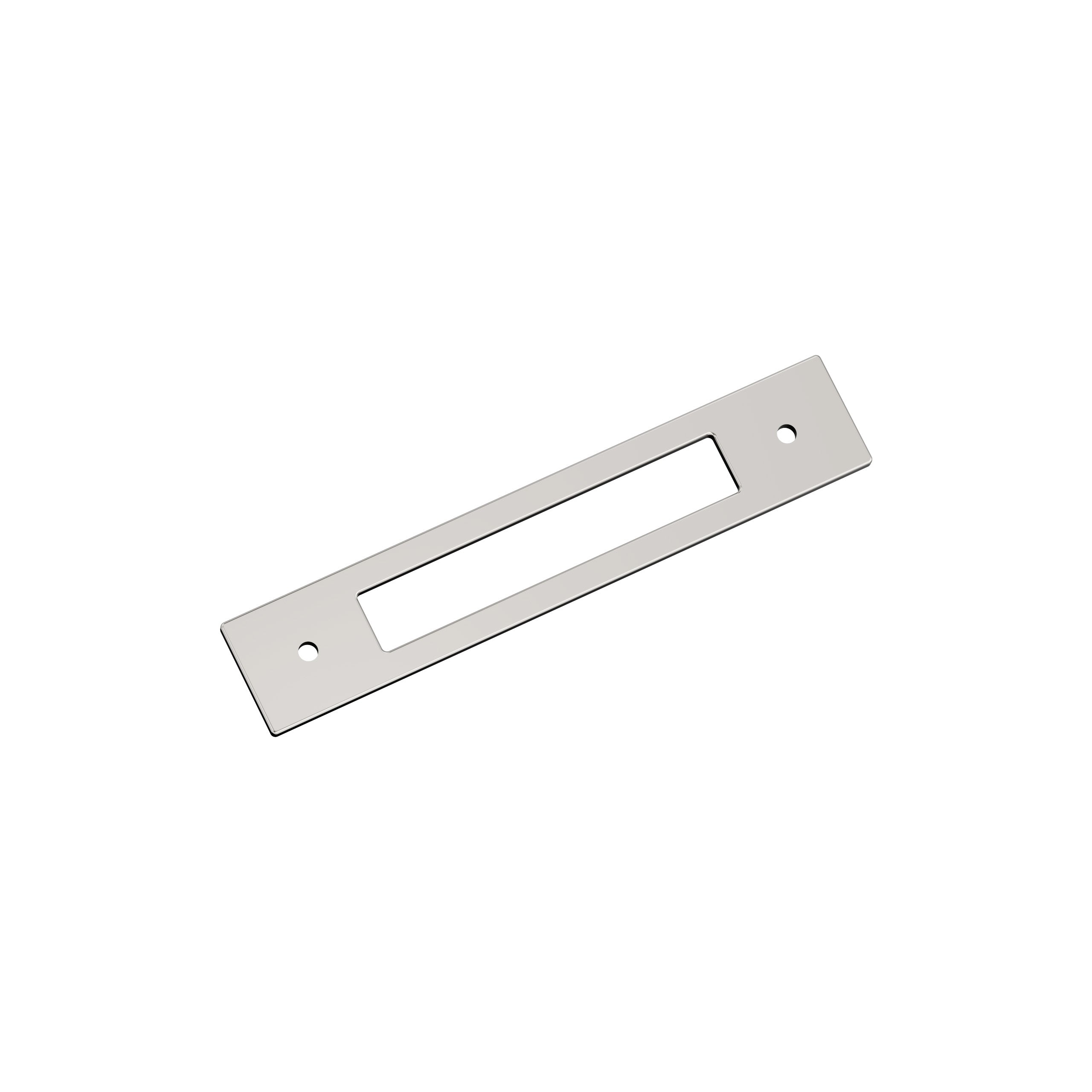 Medora 5-1/16 inch (128mm) Center-to-Center Rectangle Polished Nickel Cabinet Pull Backplate