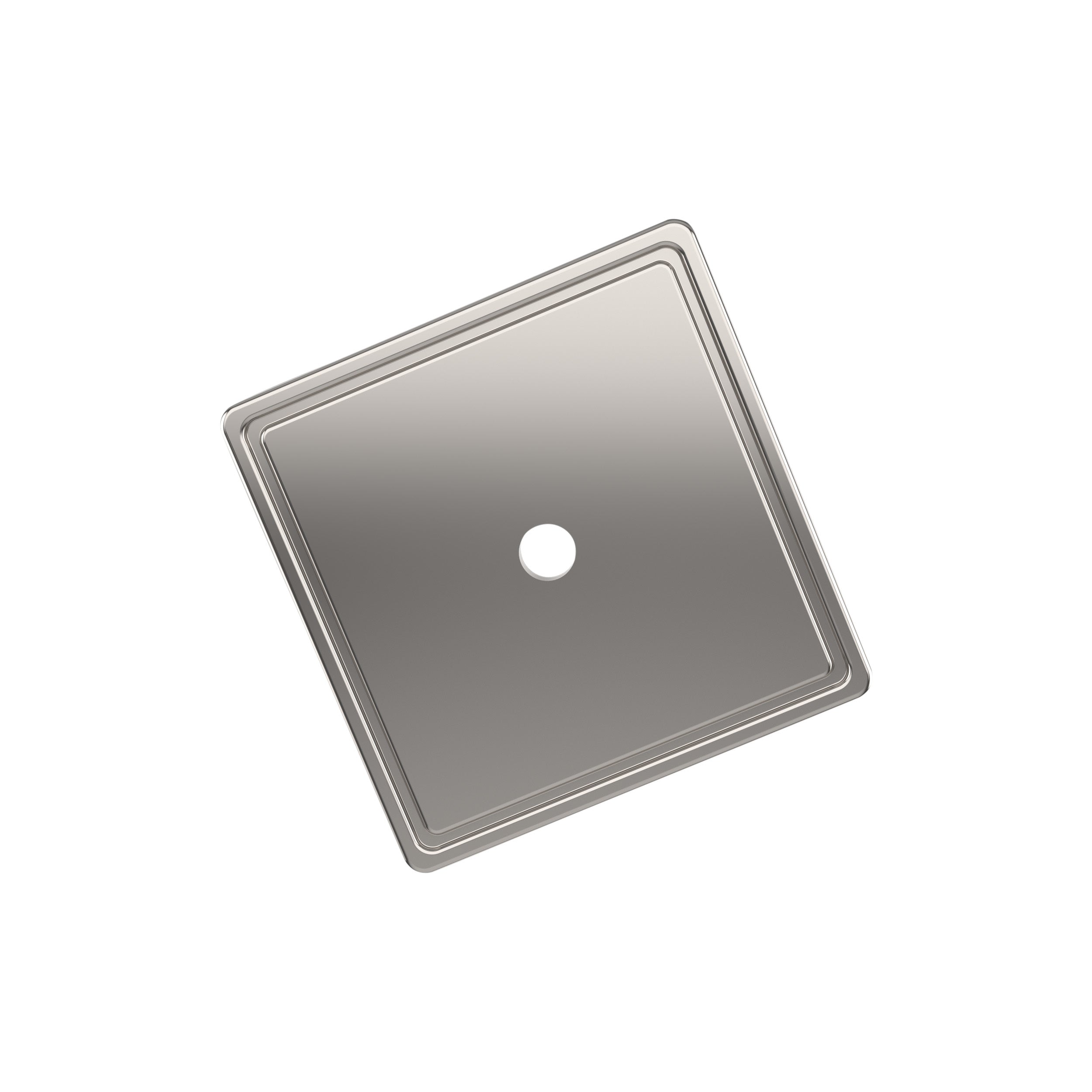 Thoreau 1-9/16 inch (40mm) Length Square Polished Nickel Cabinet Knob Backplate