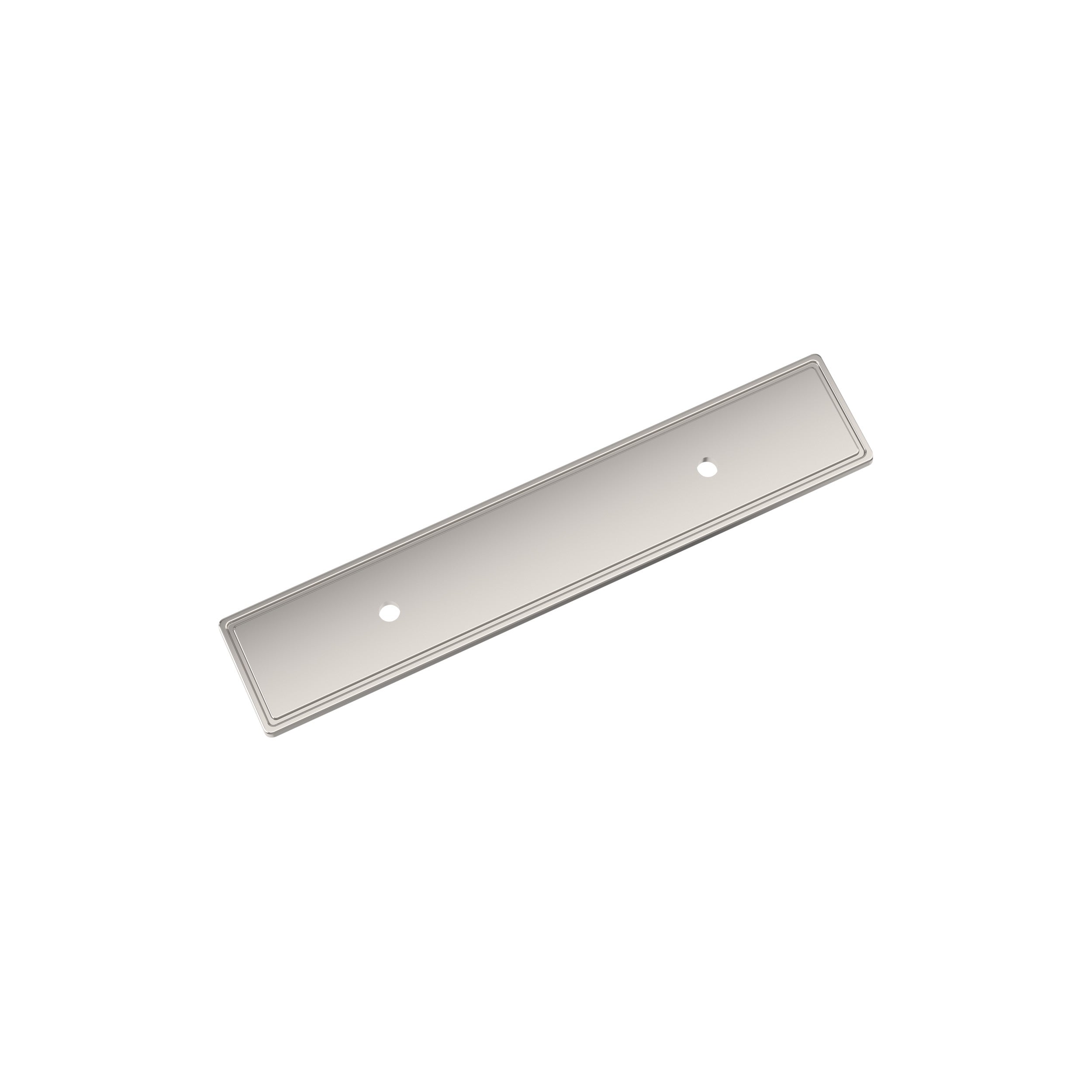 Thoreau 3 inch (76mm) Center-to-Center Rectangle Polished Nickel Cabinet Pull Backplate