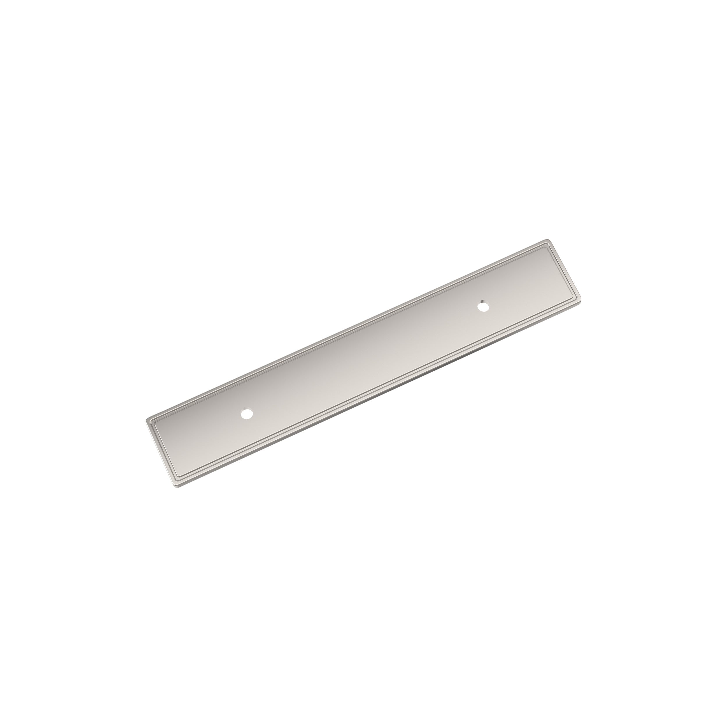 Thoreau 3-3/4 inch (96mm) Center-to-Center Rectangle Polished Nickel Cabinet Pull Backplate