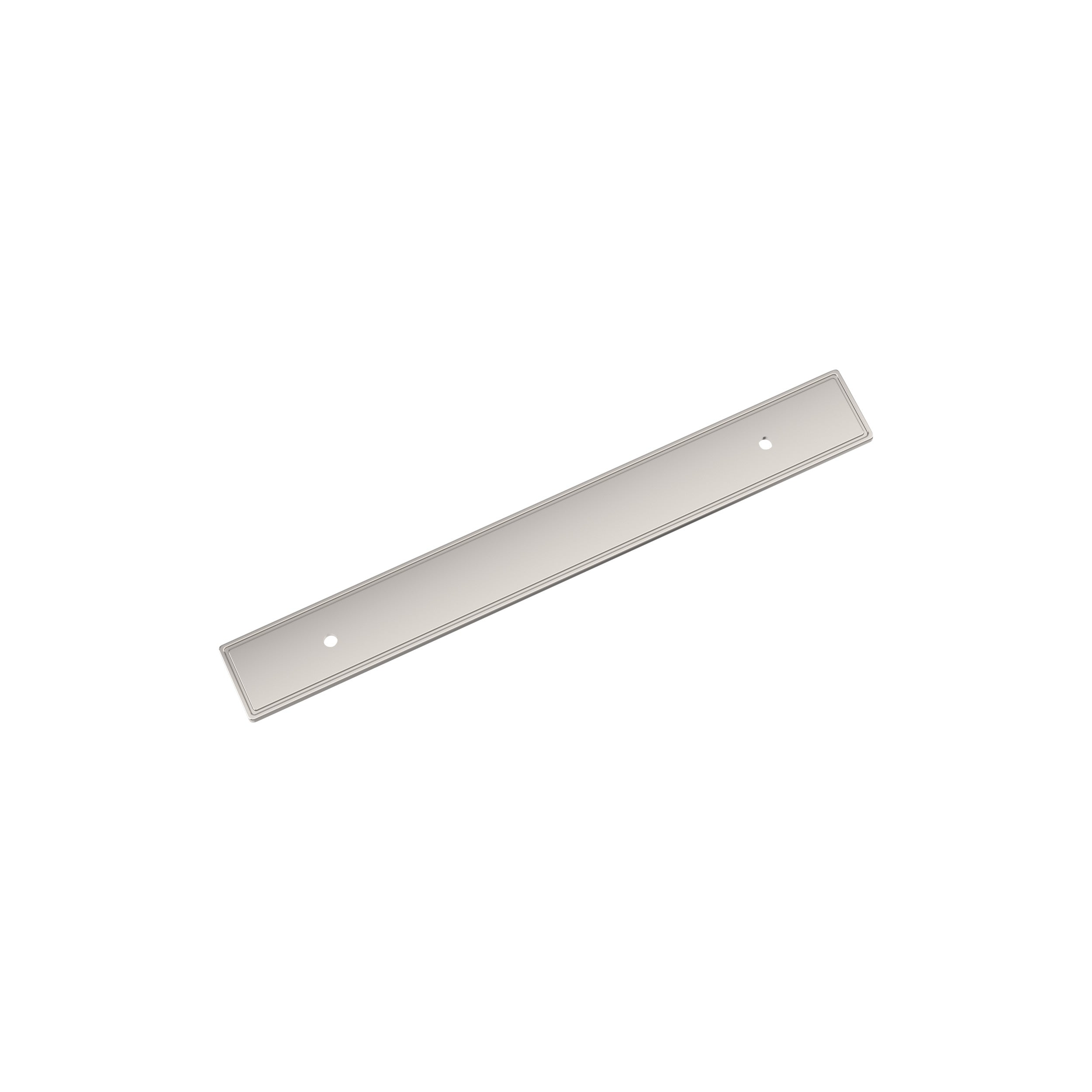 Thoreau 6-5/16 inch (160mm) Center-to-Center Rectangle Polished Nickel Cabinet Pull Backplate