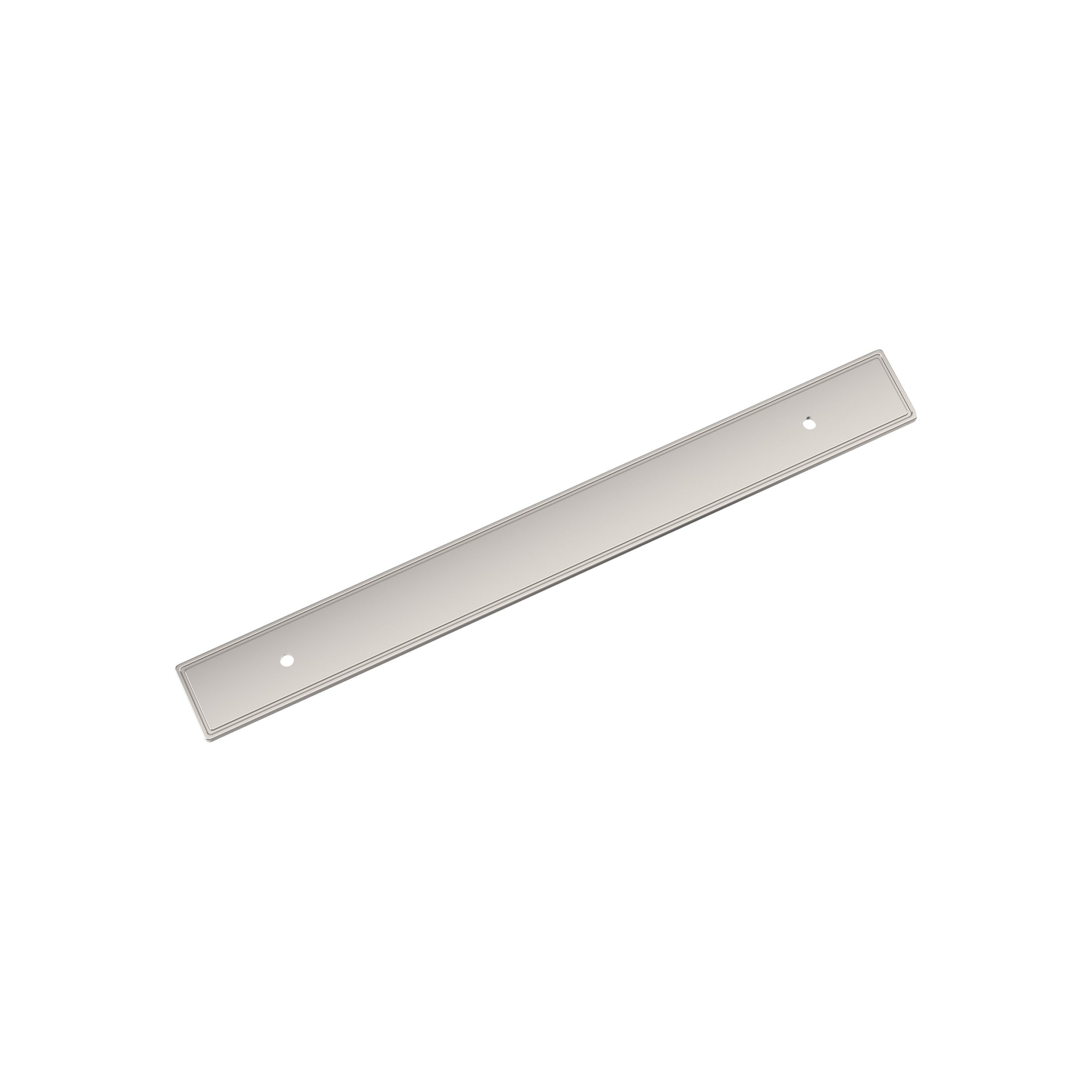 Thoreau 7-9/16 inch (192mm) Center-to-Center Rectangle Polished Nickel Cabinet Pull Backplate
