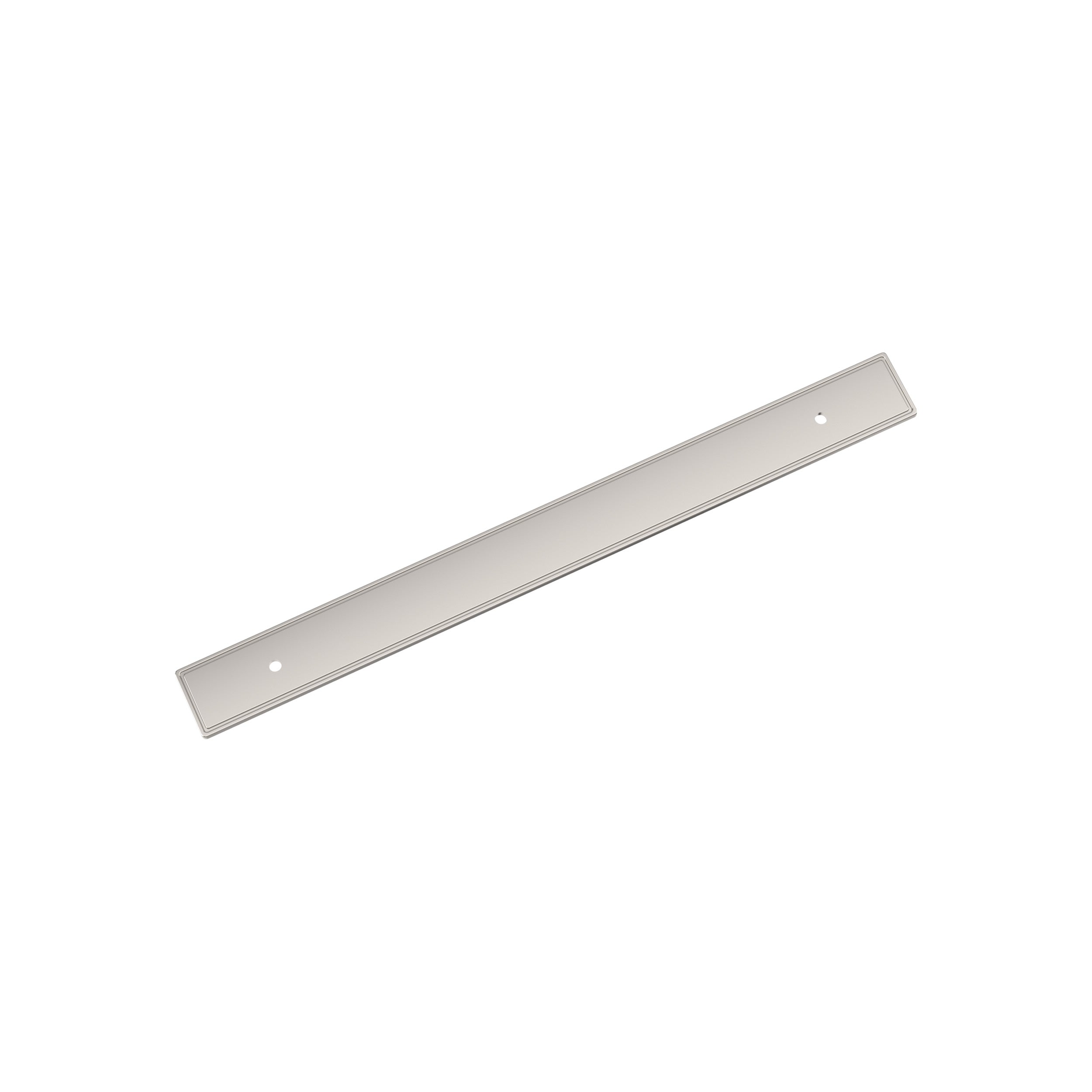 Thoreau 8-13/16 inch (224mm) Center-to-Center Rectangle Polished Nickel Cabinet Pull Backplate