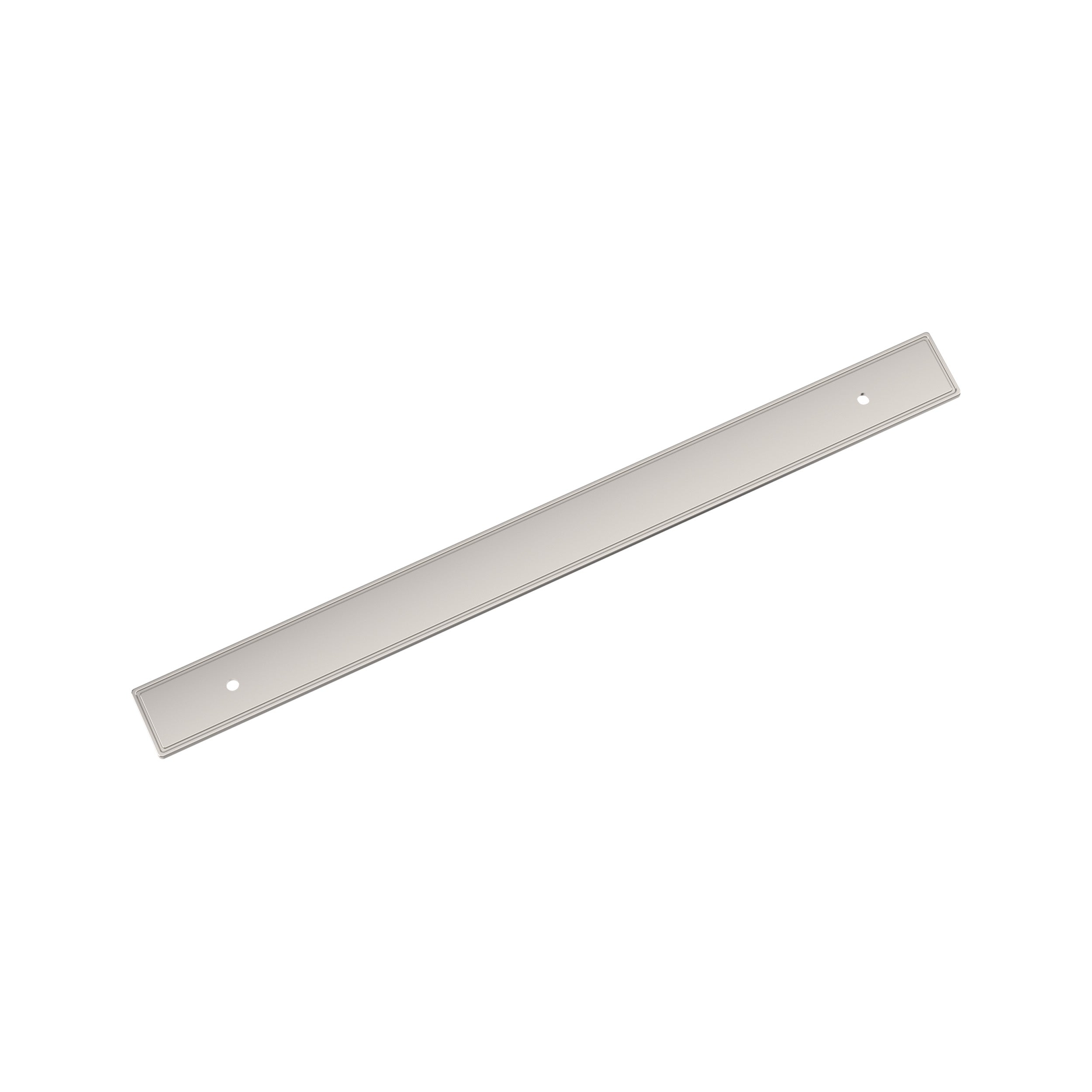Thoreau 10-1/16 inch (256mm) Center-to-Center Rectangle Polished Nickel Cabinet Pull Backplate