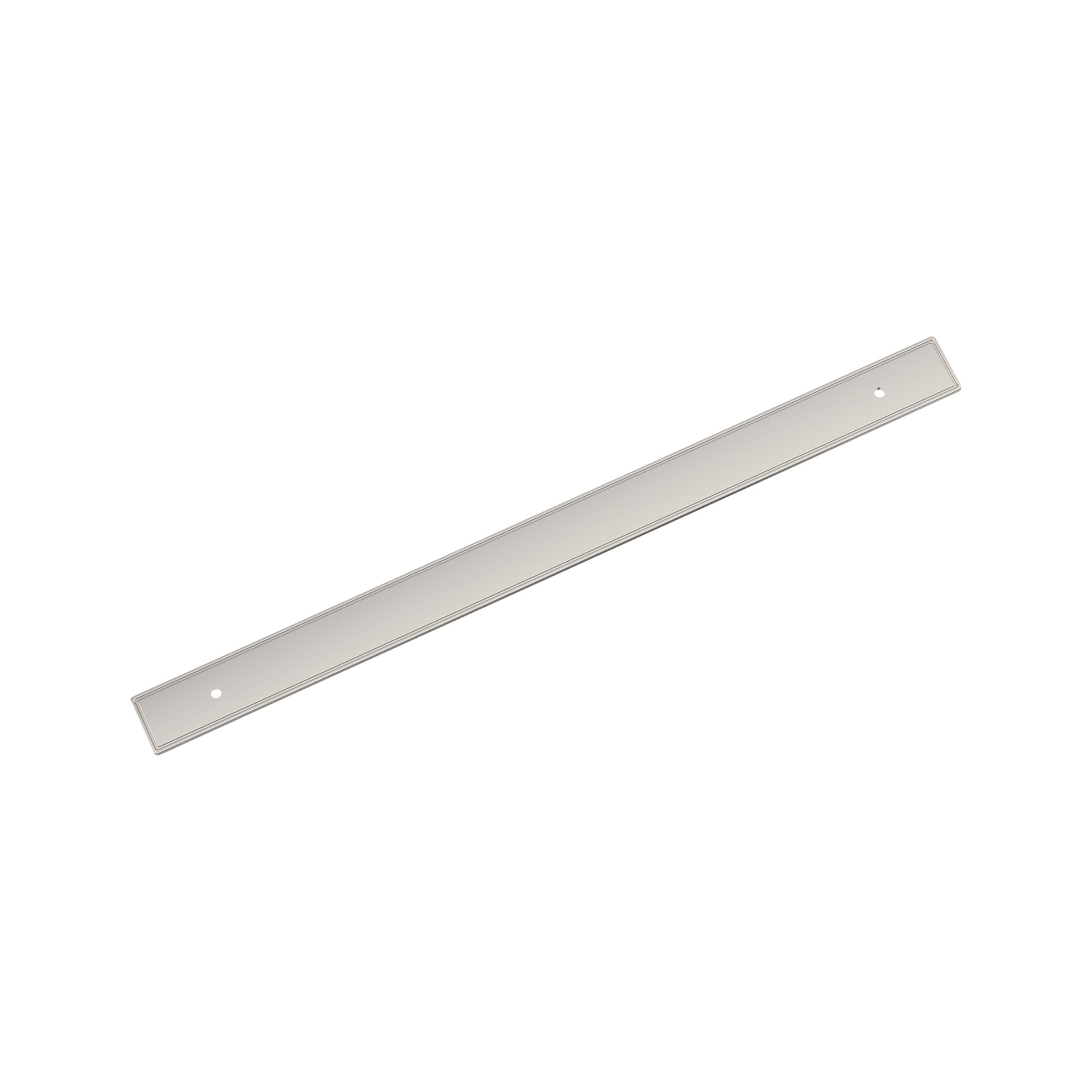 Thoreau 12-5/8 inch (320mm) Center-to-Center Rectangle Polished Nickel Cabinet Pull Backplate