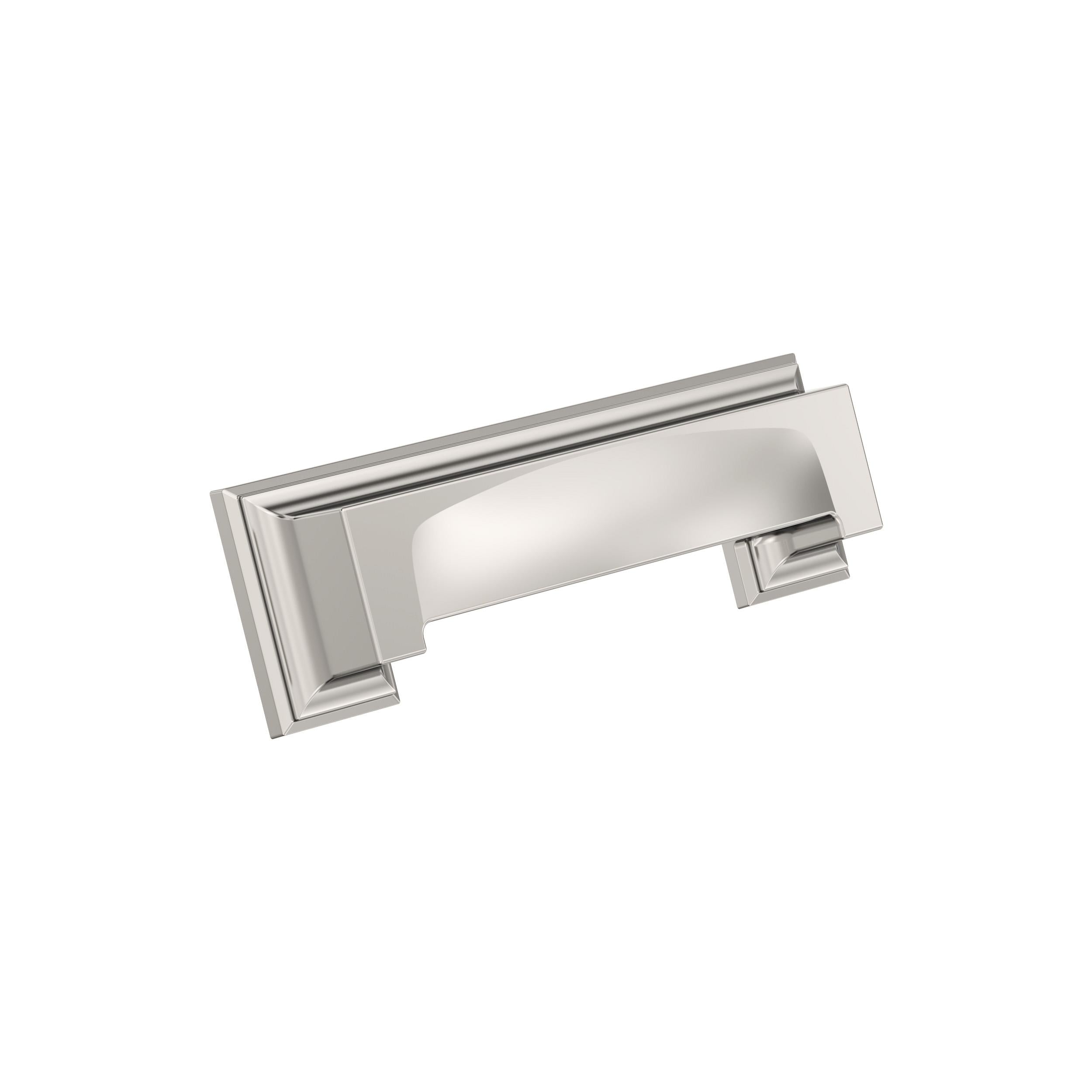 Appoint 3 inch or 3-3/4 inch (76mm or 96mm) Center-to-Center Polished Nickel Cabinet Cup Pull