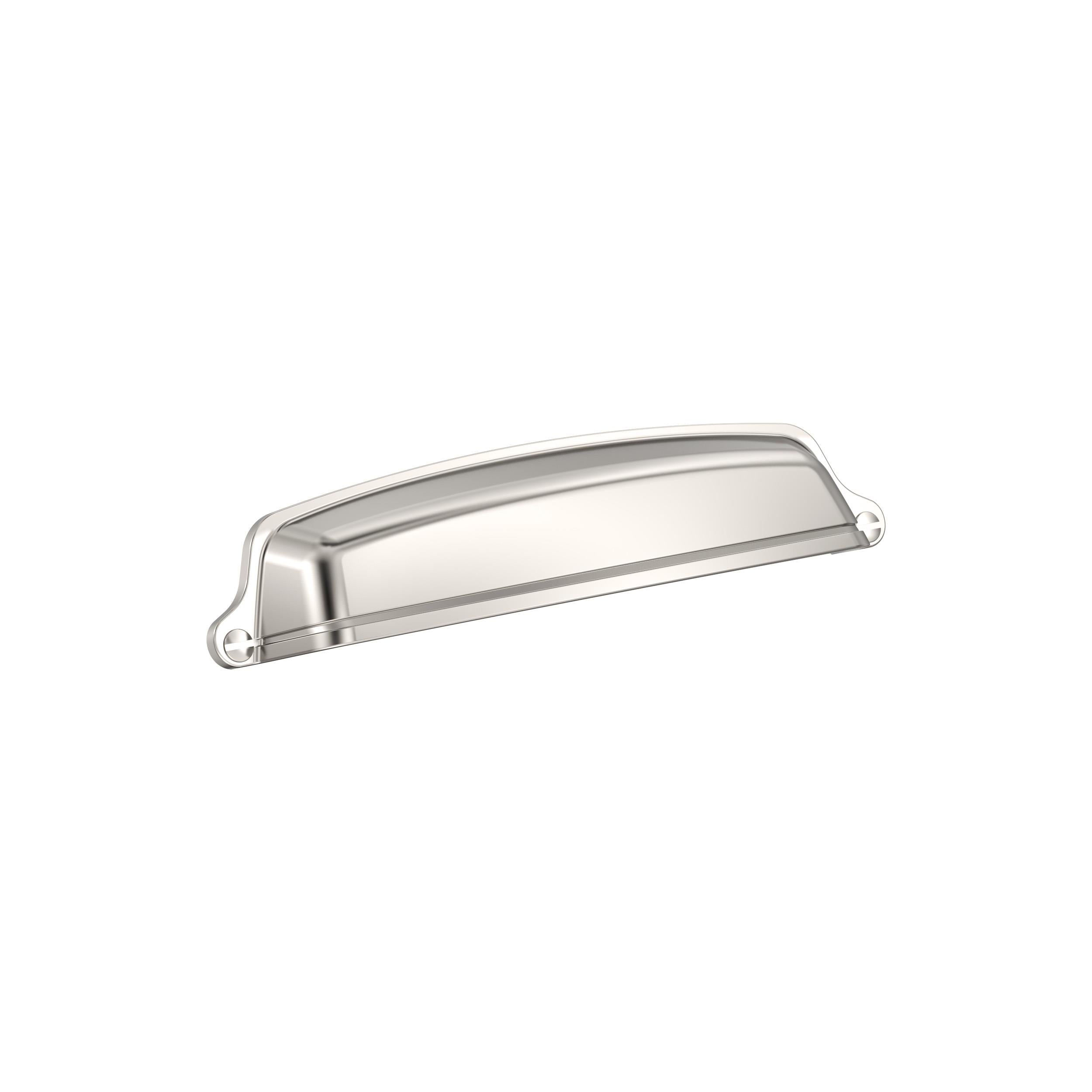 Stature 5-1/16 inch (128mm) Center-to-Center Polished Nickel Cabinet Cup Pull