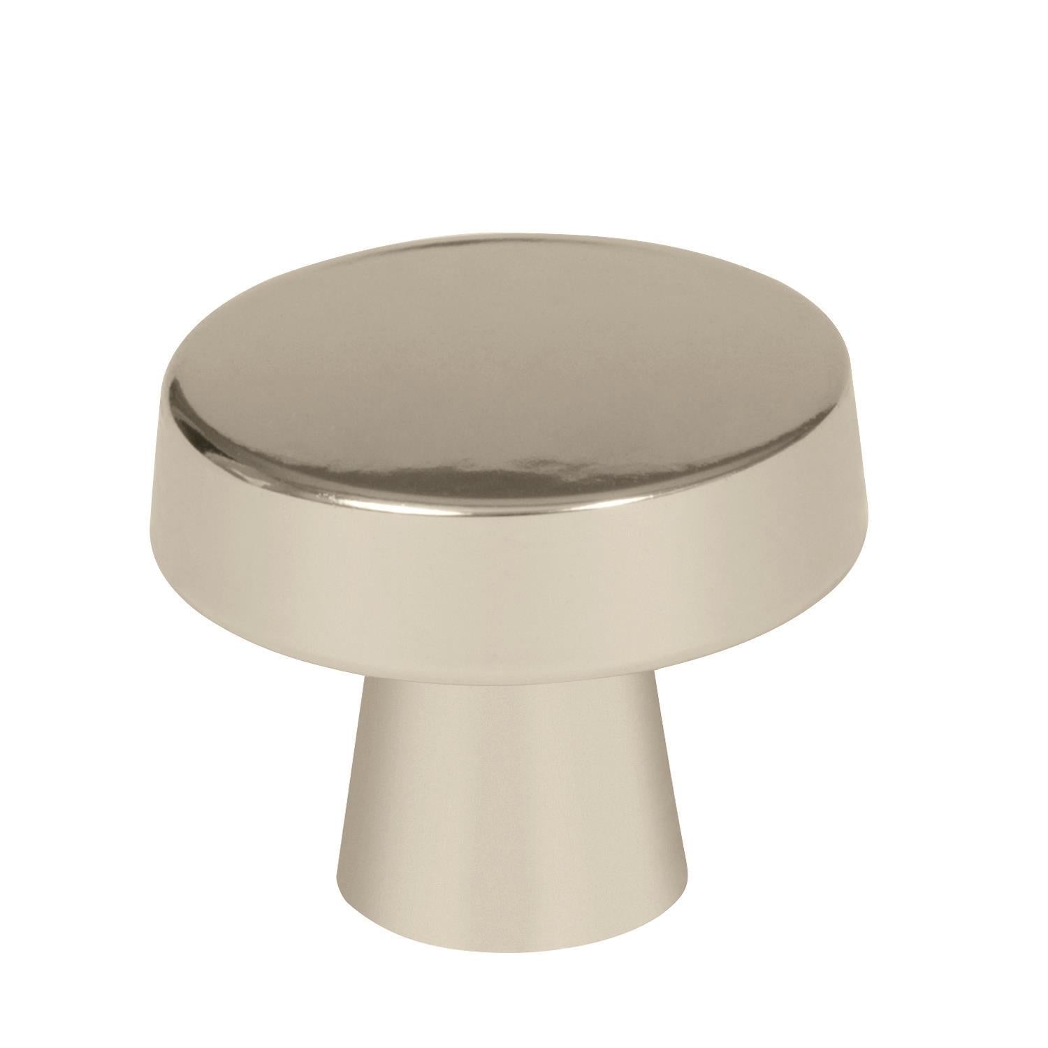 Blackrock 1-5/16 inch (33mm) Diameter Polished Nickel Cabinet Knob