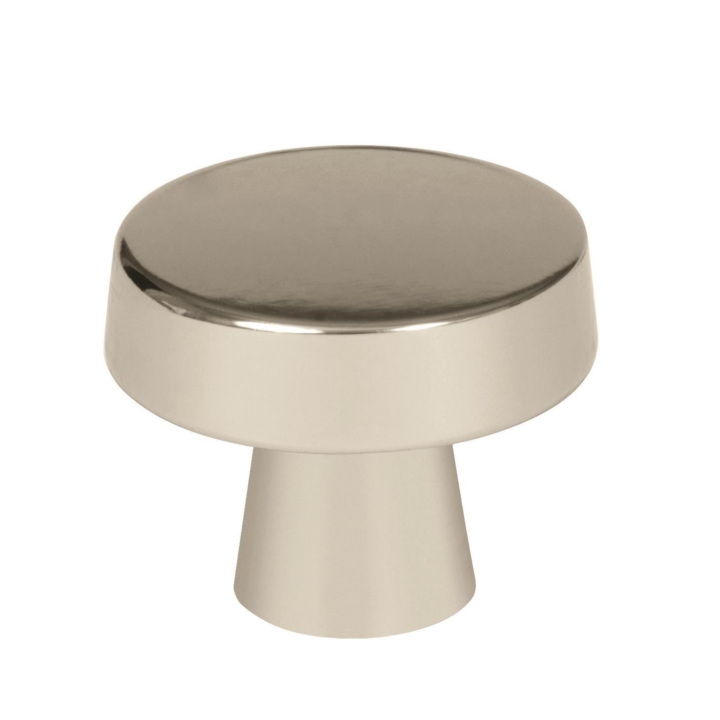 Blackrock 1-5/8 inch (41mm) Diameter Polished Nickel Cabinet Knob