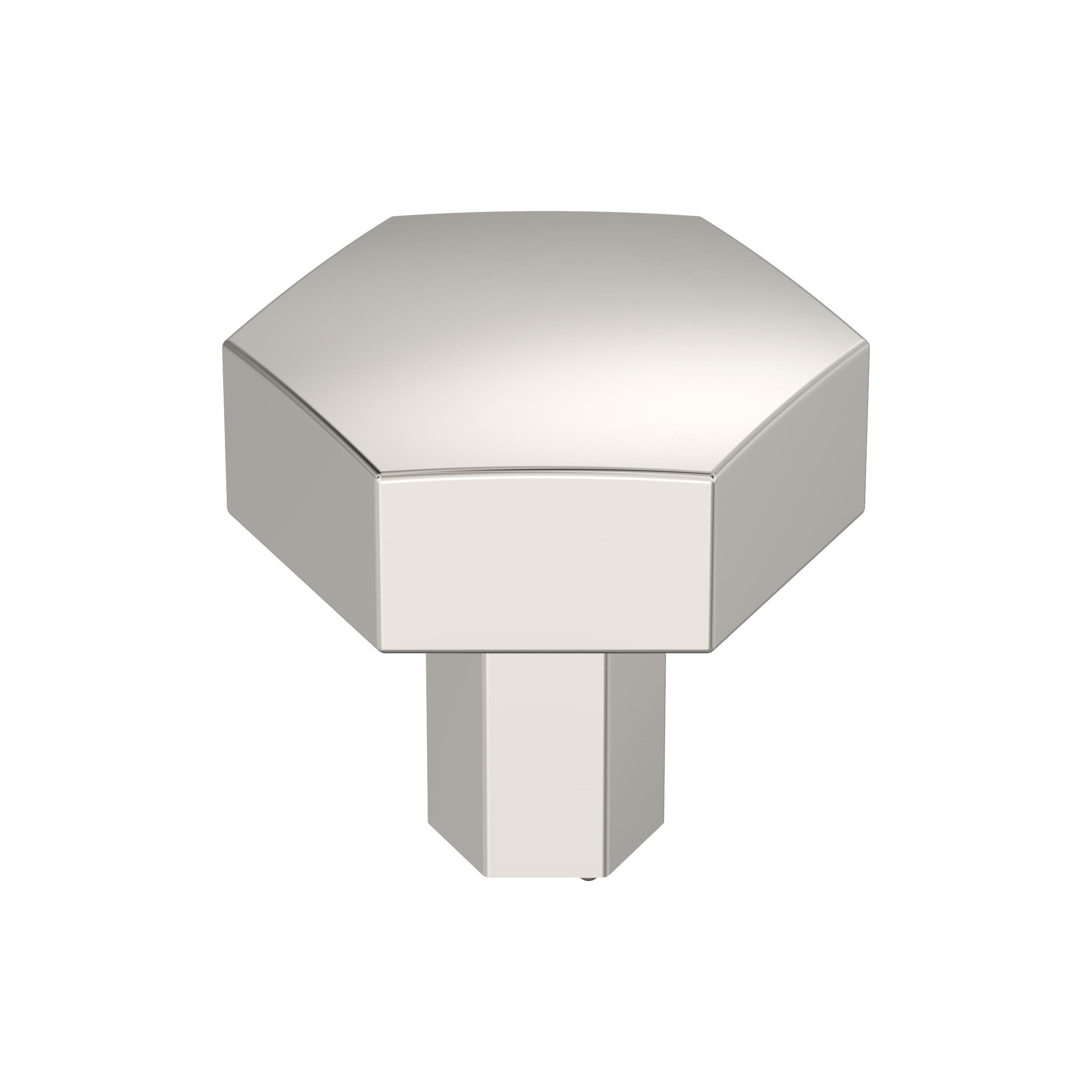 Caliber 1-1/4 inch (32mm) Diameter Polished Nickel Cabinet Knob