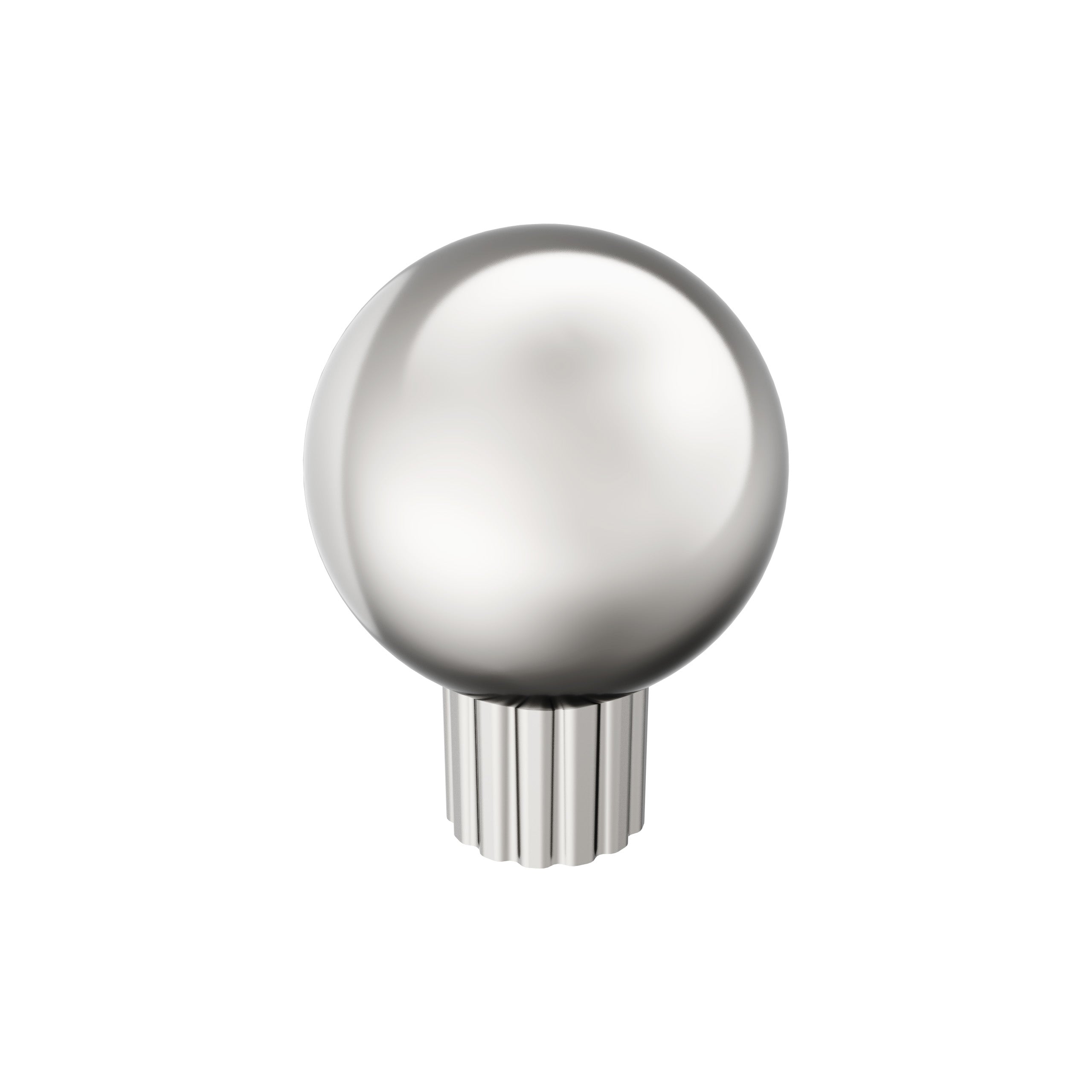 Cowrie 1-1/8 inch (29mm) Diameter Polished Nickel Cabinet Knob