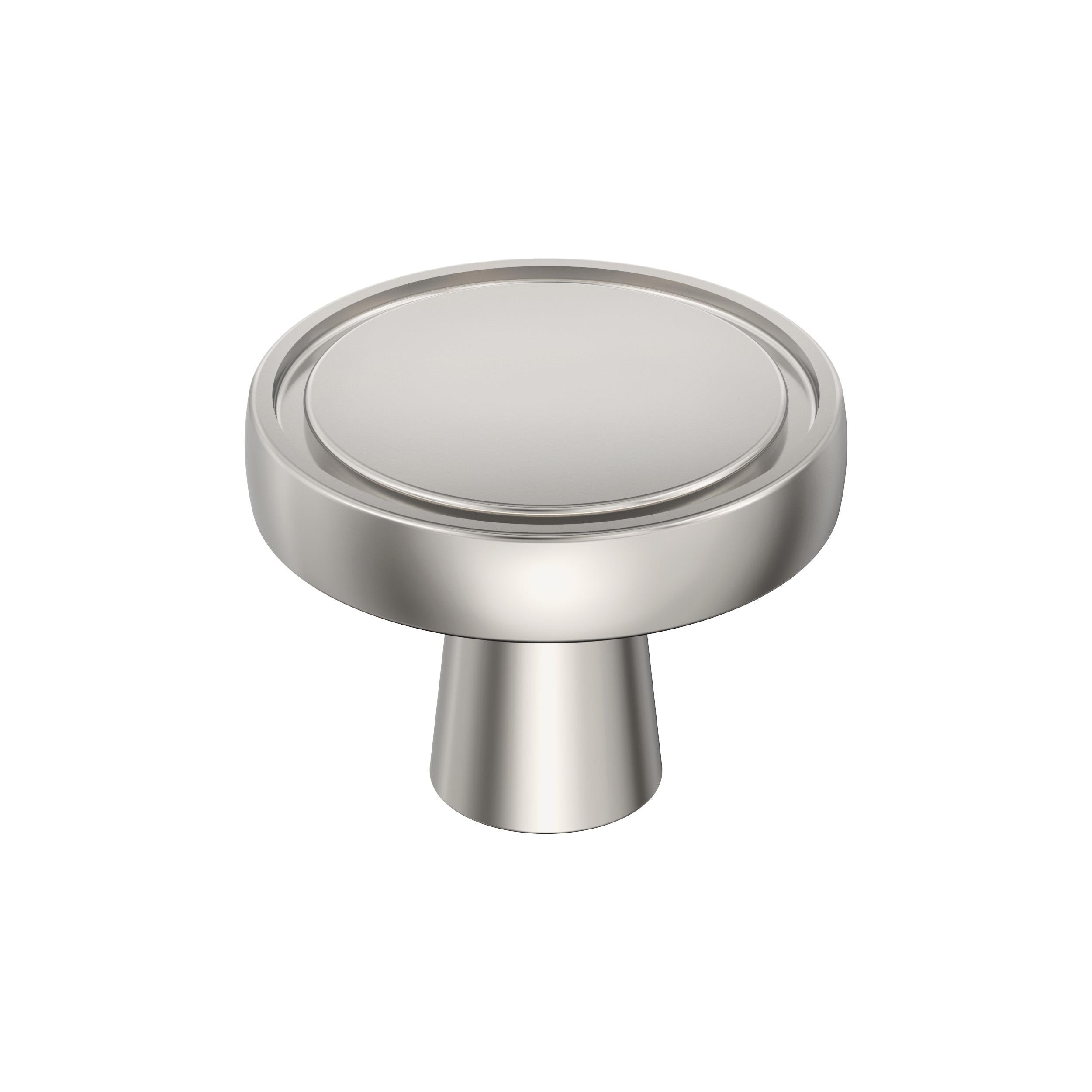 Destine 1-3/8 inch (35mm) Diameter Polished Nickel Cabinet Knob