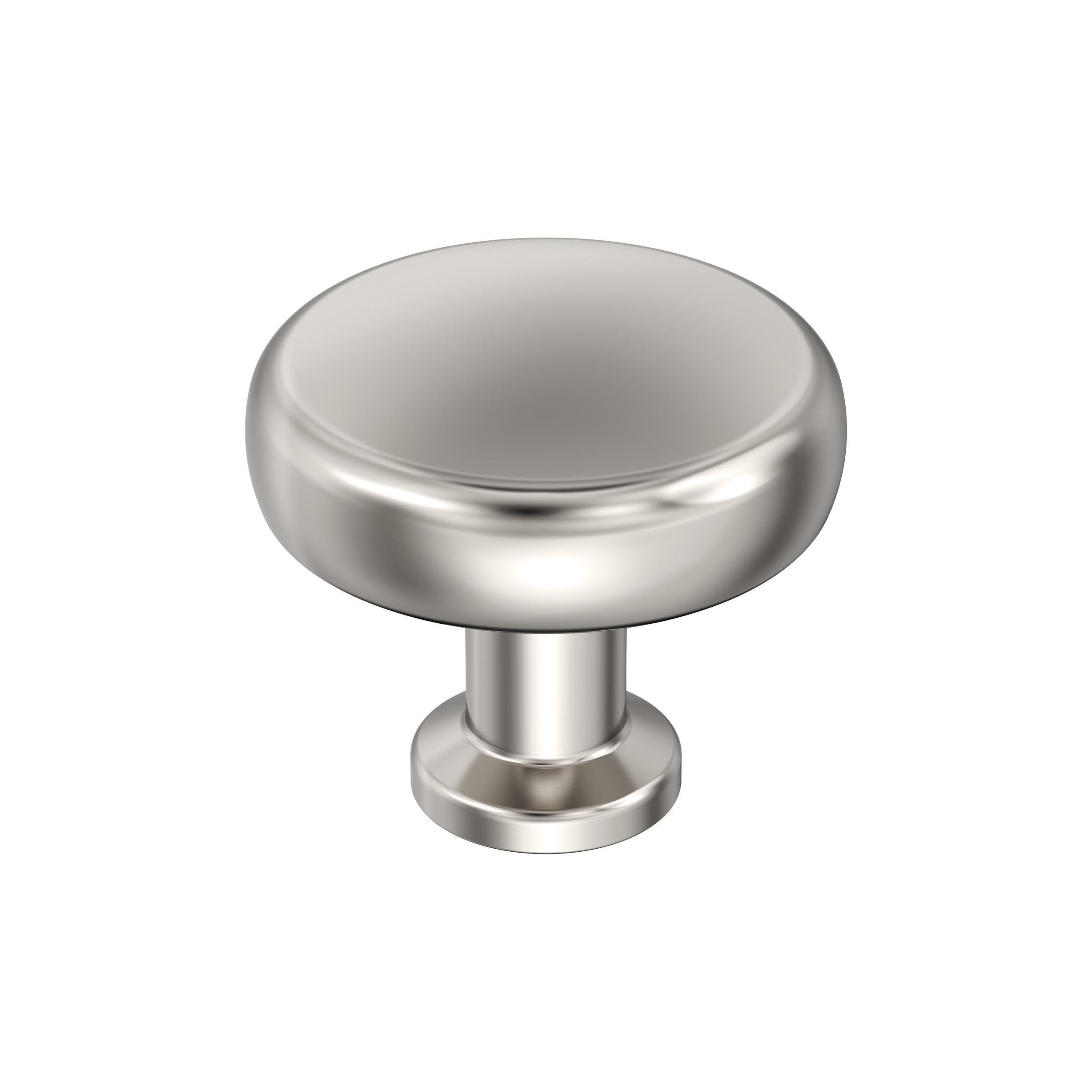 Factor 1-1/4 inch (32mm) Diameter Polished Nickel Cabinet Knob