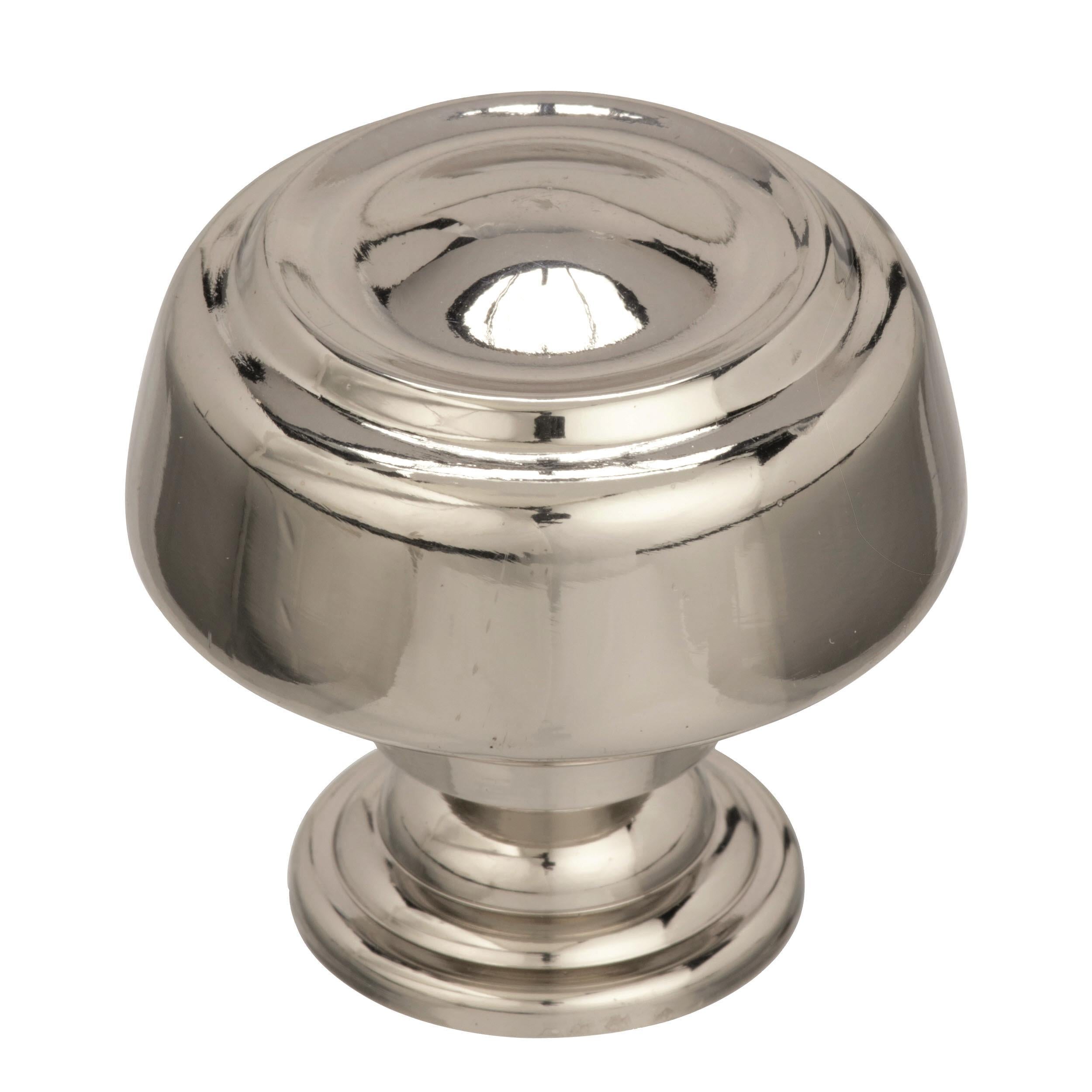 Kane 1-5/8 inch (41mm) Diameter Polished Nickel Cabinet Knob