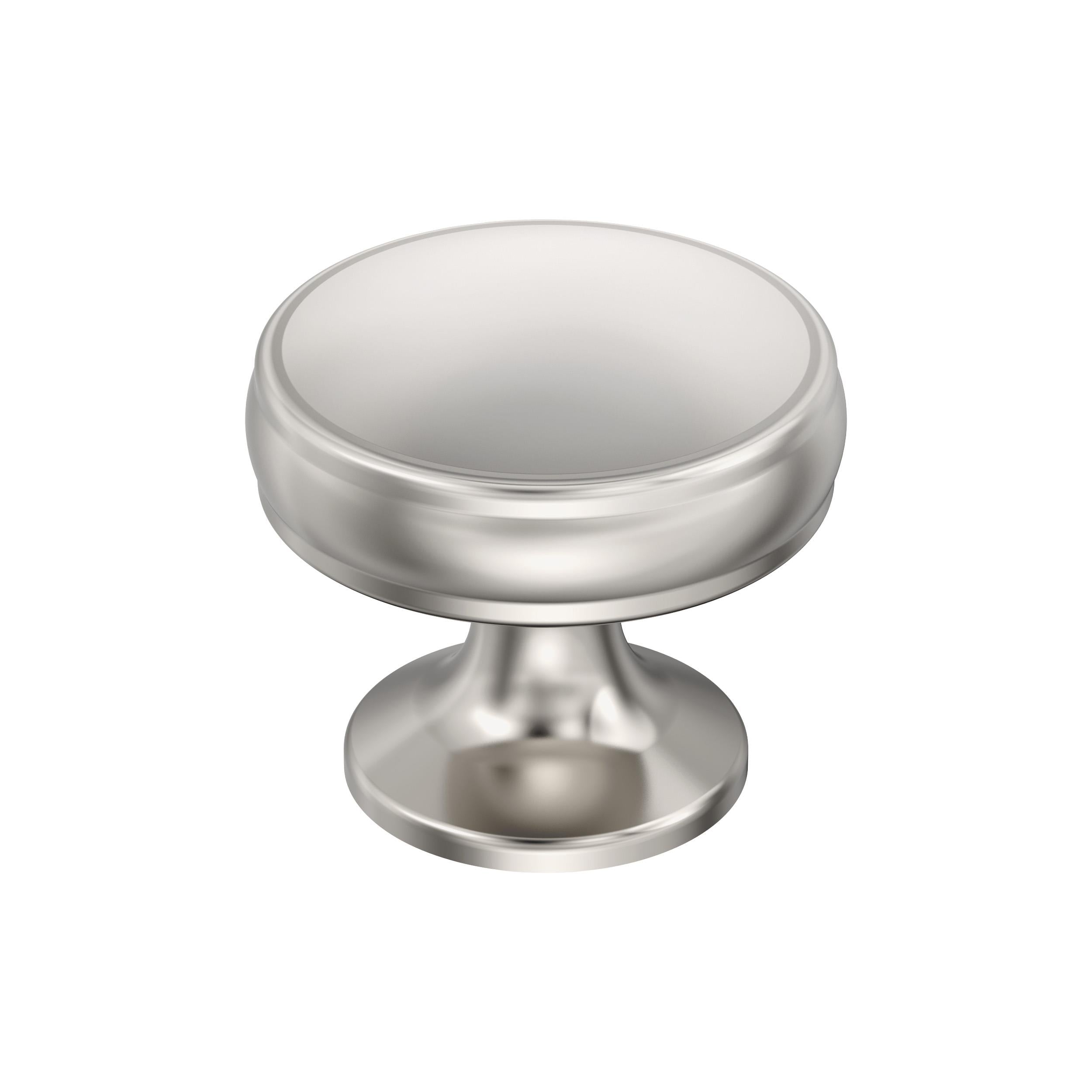 Renown 1-1/4 inch (32mm) Diameter Polished Nickel Cabinet Knob