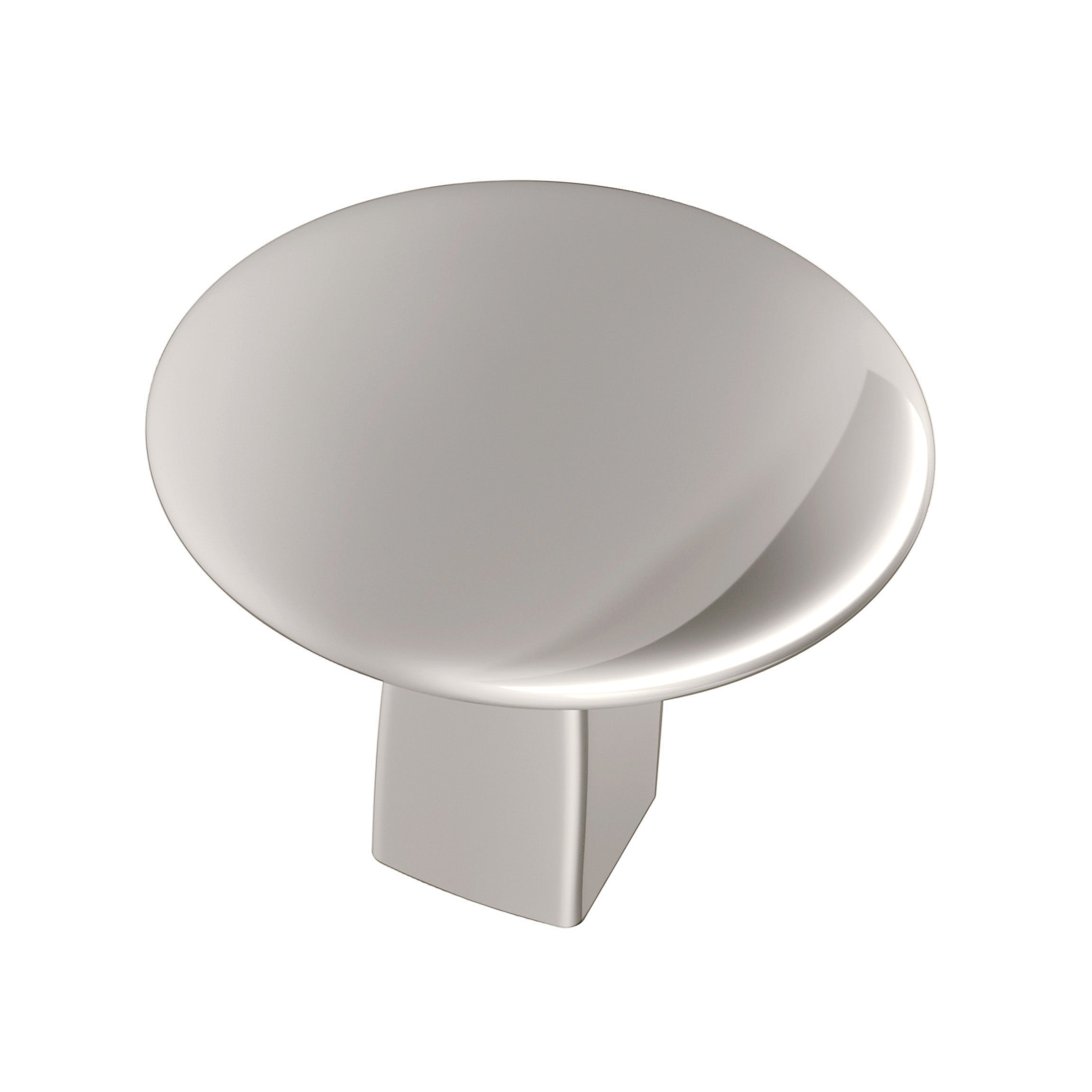 Riva 1-1/4 inch (32mm) Diameter Polished Nickel Cabinet Knob