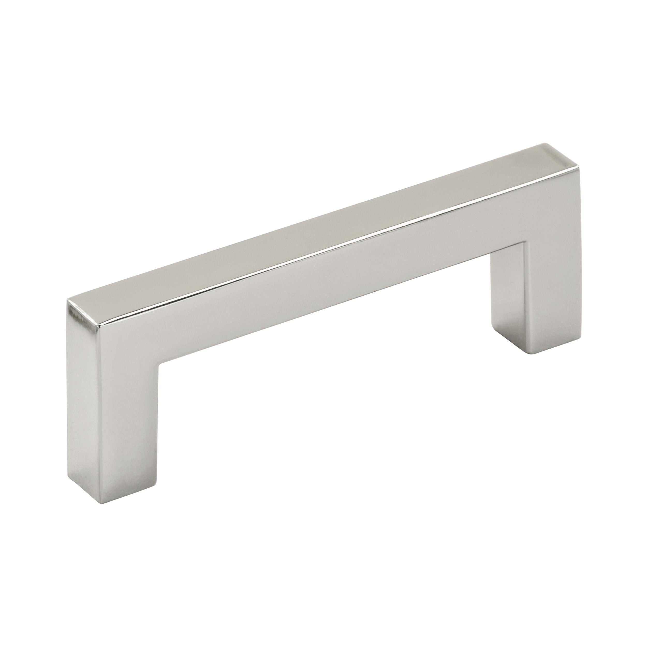 Monument 3 inch (76mm) Center-to-Center Polished Nickel Cabinet Pull