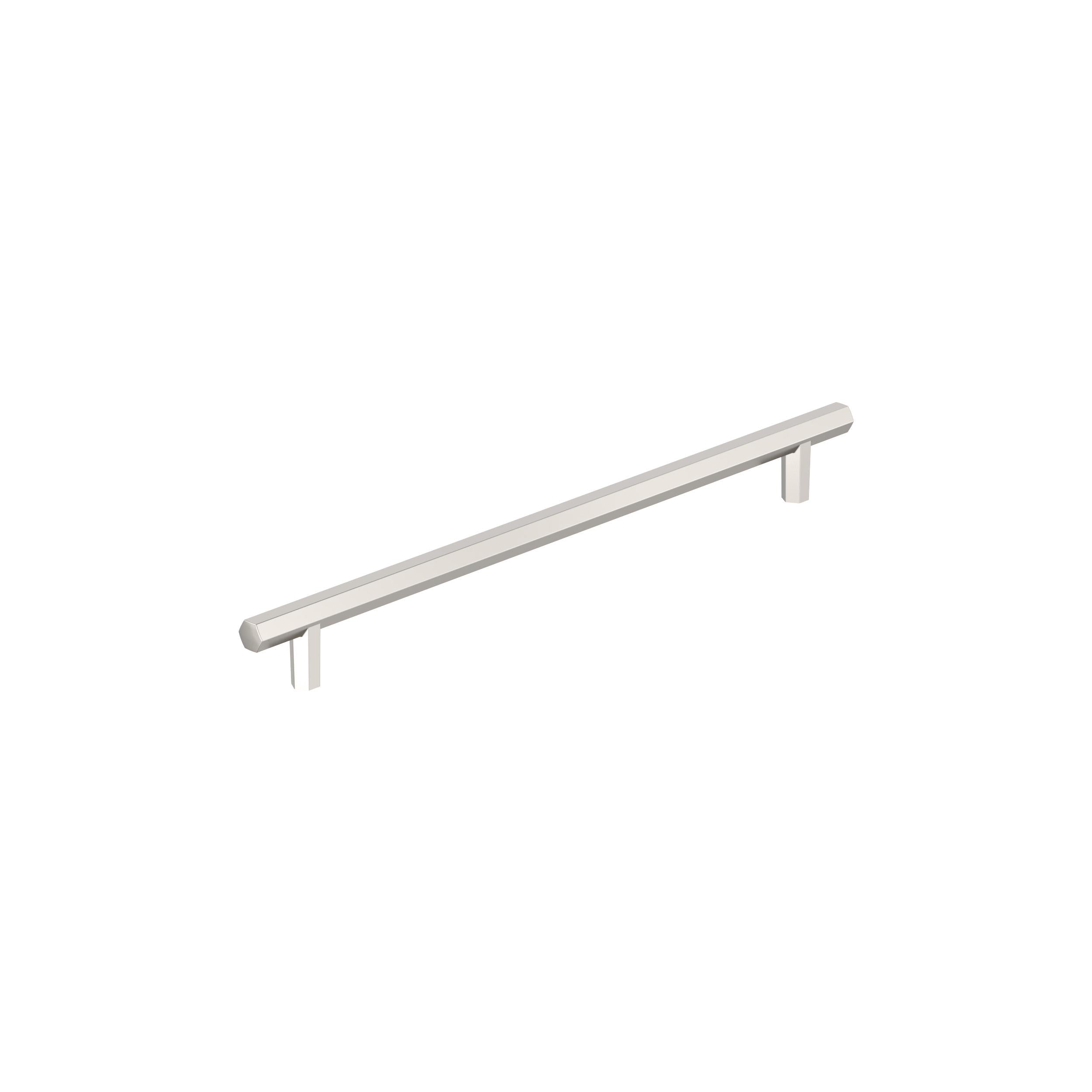 Caliber 10-1/16 inch (256mm) Center-to-Center Polished Nickel Cabinet Pull