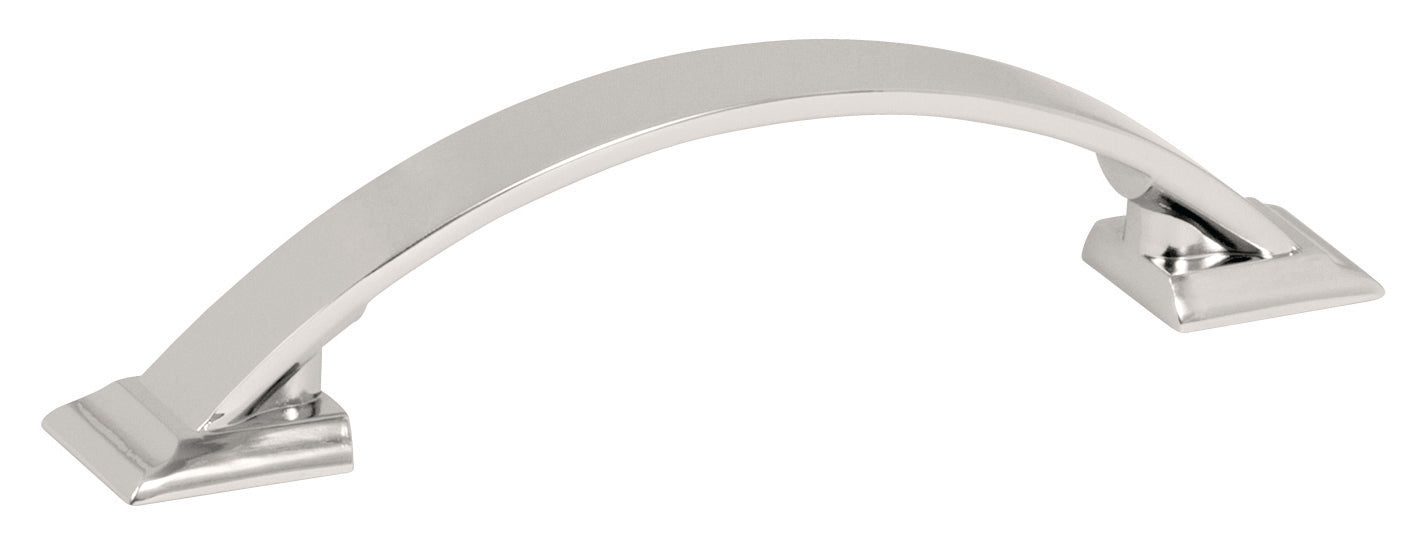 Candler 3 inch (76mm) Center-to-Center Polished Nickel Cabinet Pull