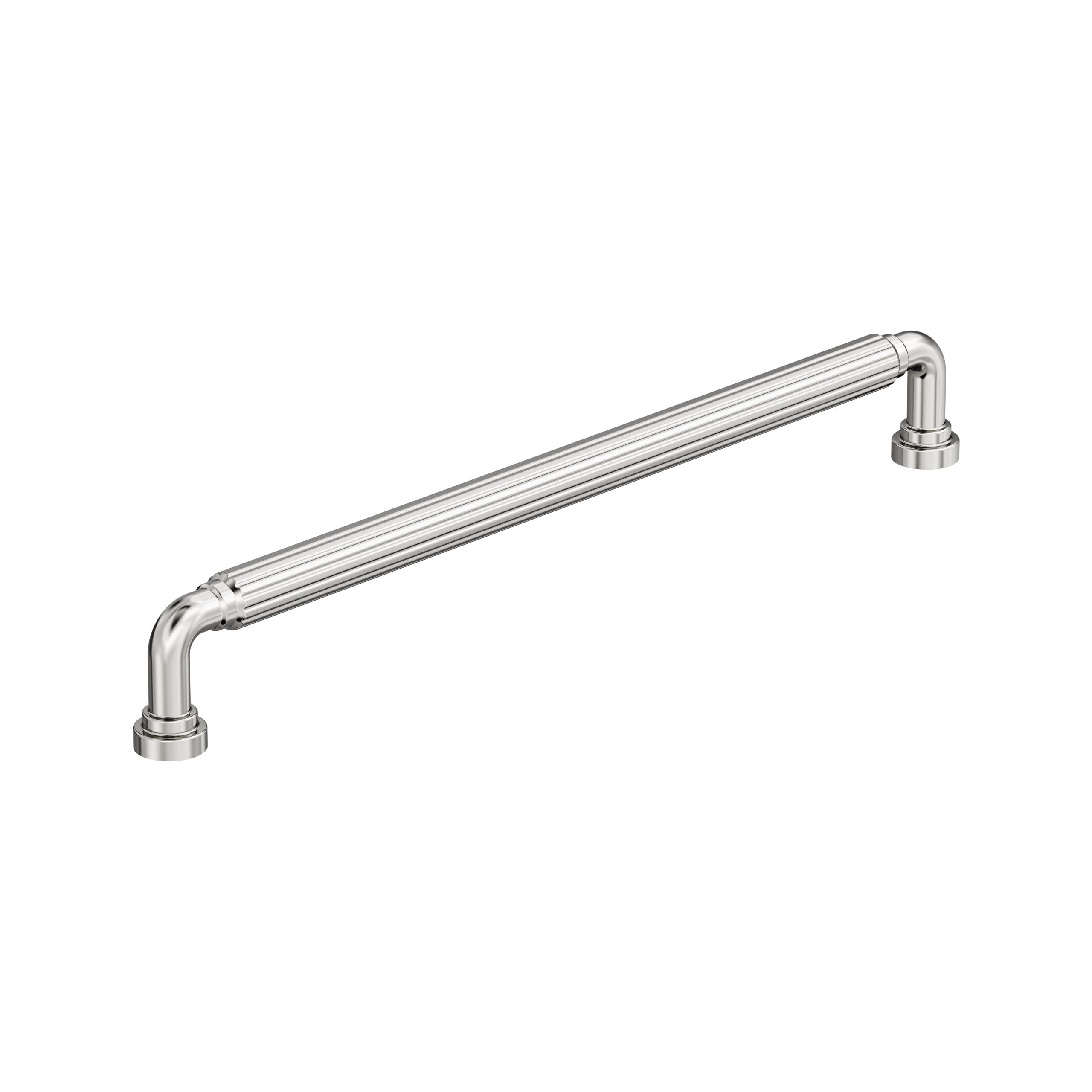 Cowrie 10-1/16 inch (256mm) Center-to-Center Polished Nickel Cabinet Pull