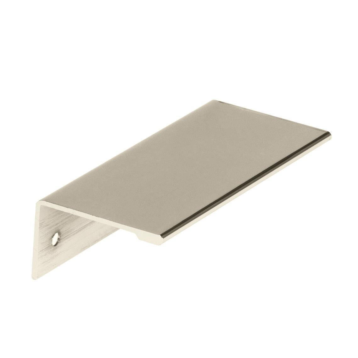 Edge Pulls 3 inch (76mm) Center-to-Center Polished Nickel Cabinet Edge Pull