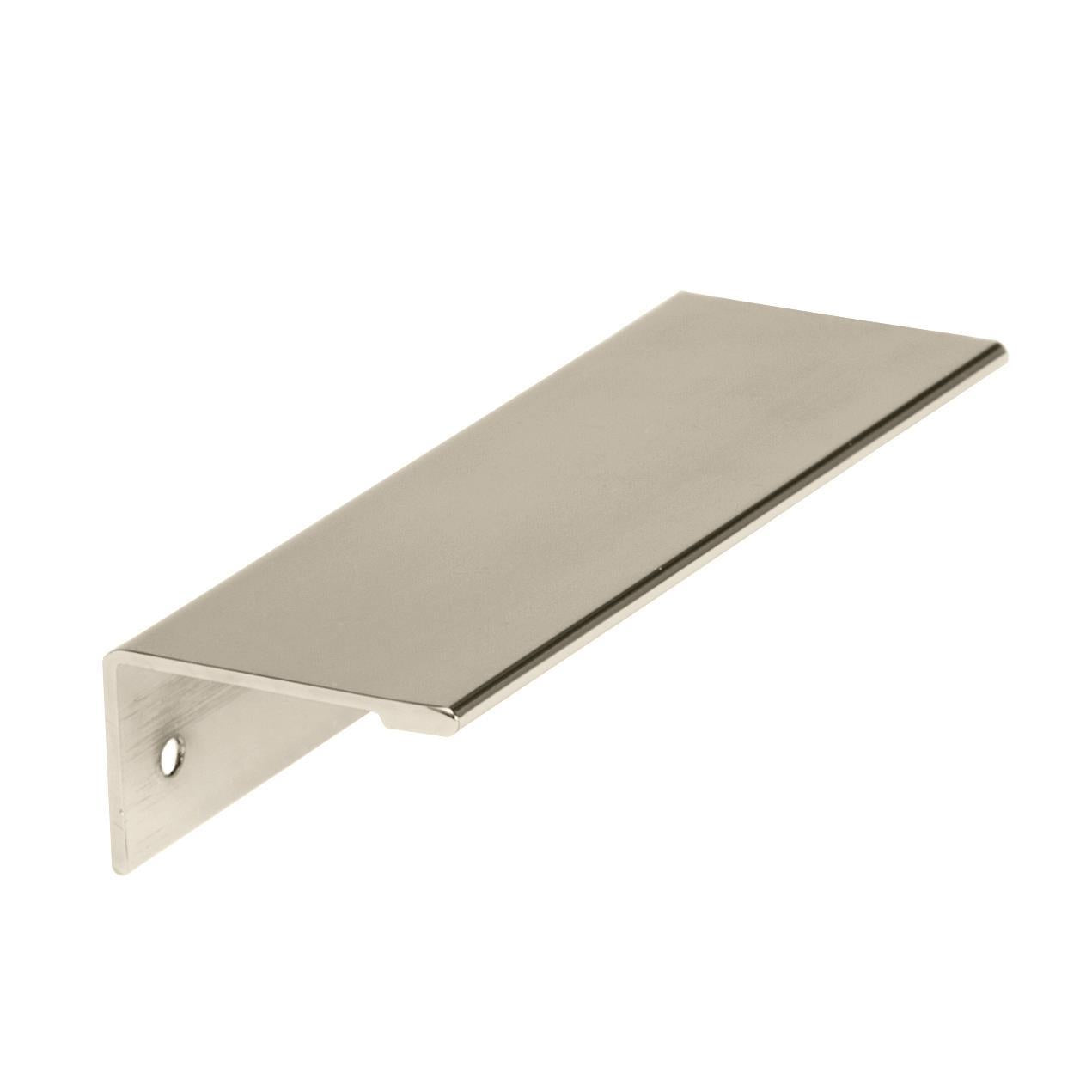 Edge Pulls 3-3/4 inch (96mm) Center-to-Center Polished Nickel Cabinet Edge Pull