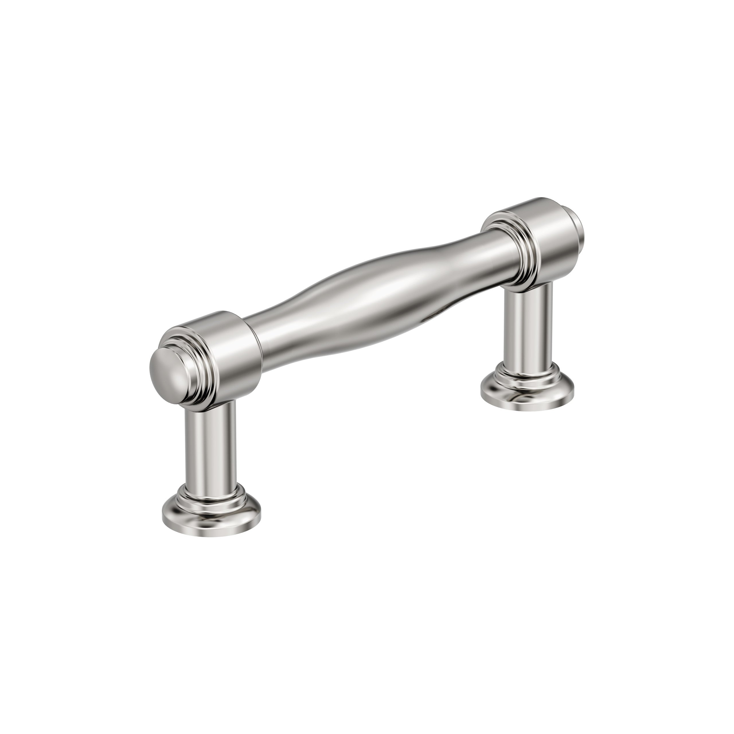 Enlivity 3 inch (76mm) Center-to-Center Polished Nickel Cabinet Pull