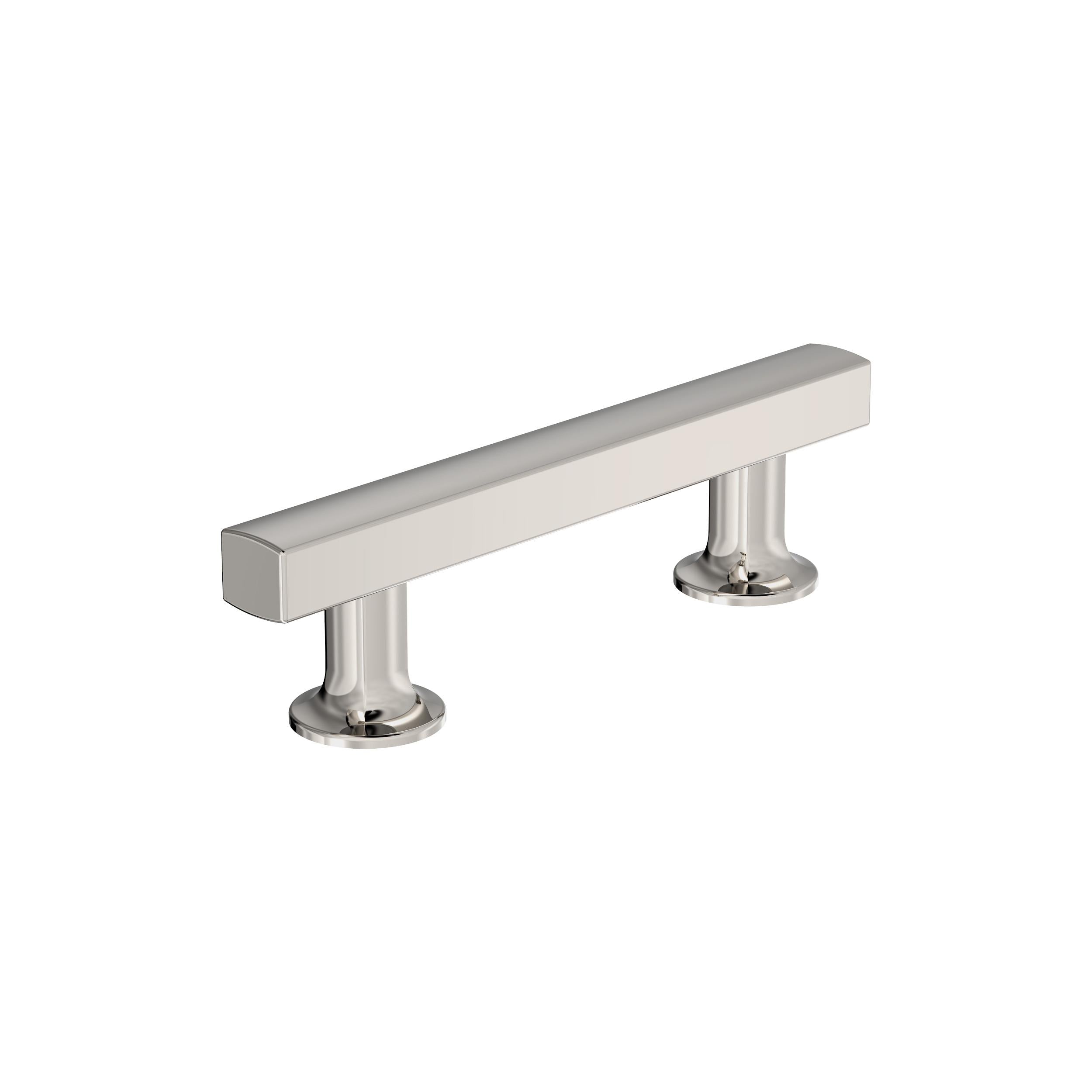 Everett 3 inch (76mm) Center-to-Center Polished Nickel Cabinet Pull