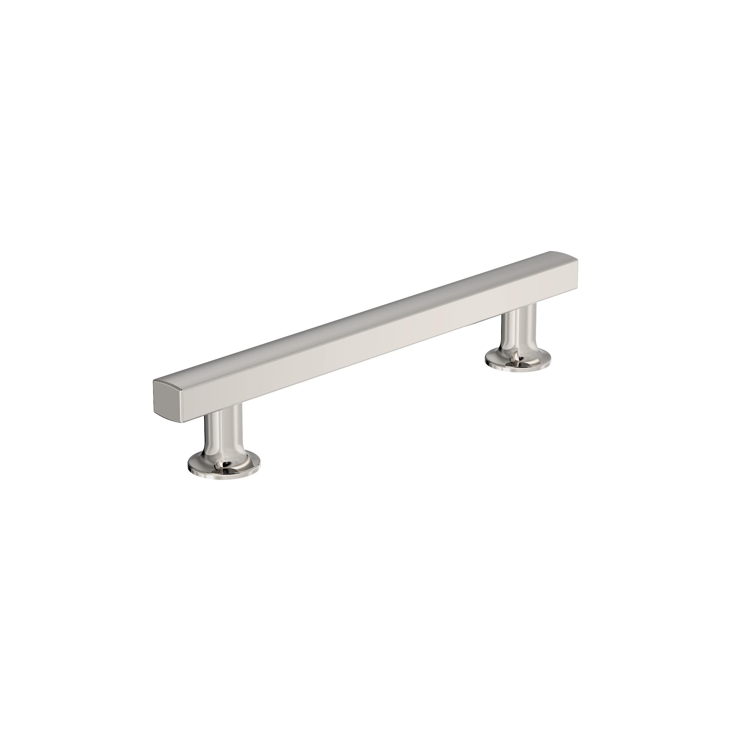 Everett 5-1/16 inch (128mm) Center-to-Center Polished Nickel Cabinet Pull